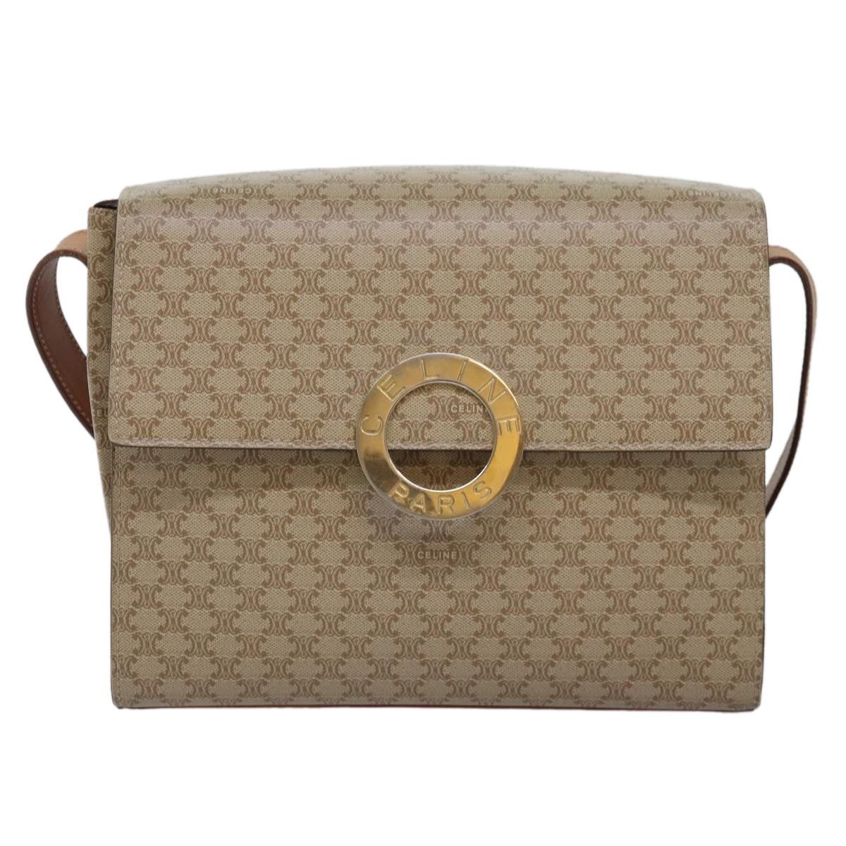 Celine CELINE Macadam Canvas Shoulder Bag Beige Size ONE SIZE - 2 Thumbnail