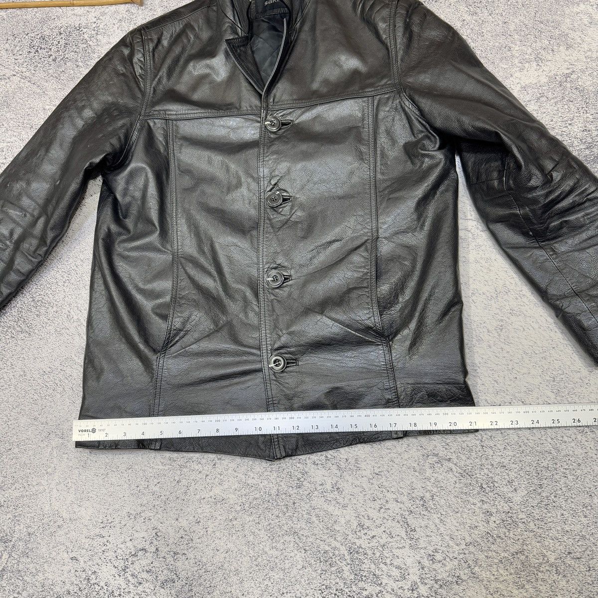 Vintage Vintage Saki Black Leather Jacket M size (48) Size US M / EU 48-50 / 2 - 13 Thumbnail