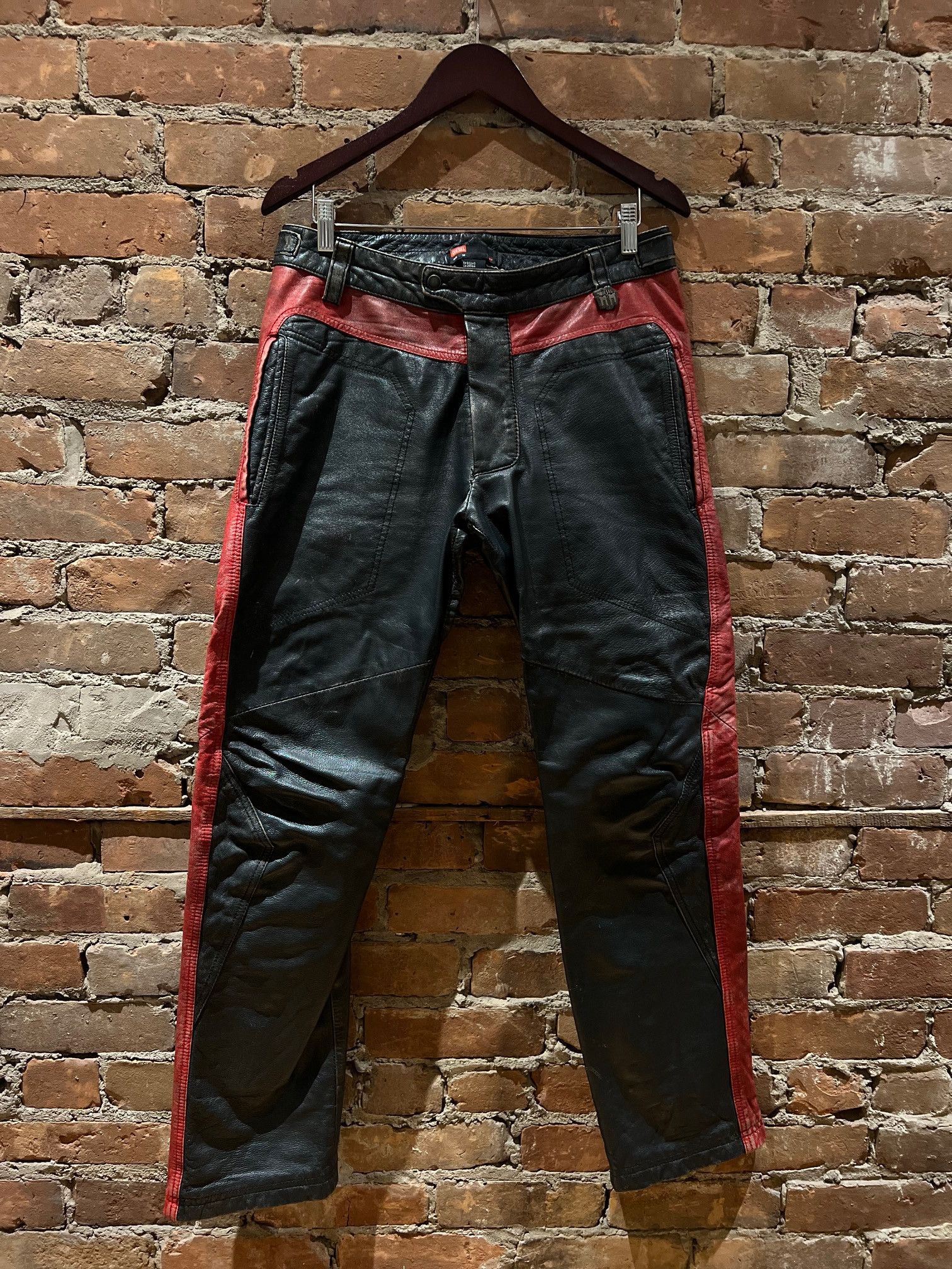 Diesel Diesel “Industry Division” Two-Tone Leather Pants Size US 32 / EU 48 - 1 Thumbnail