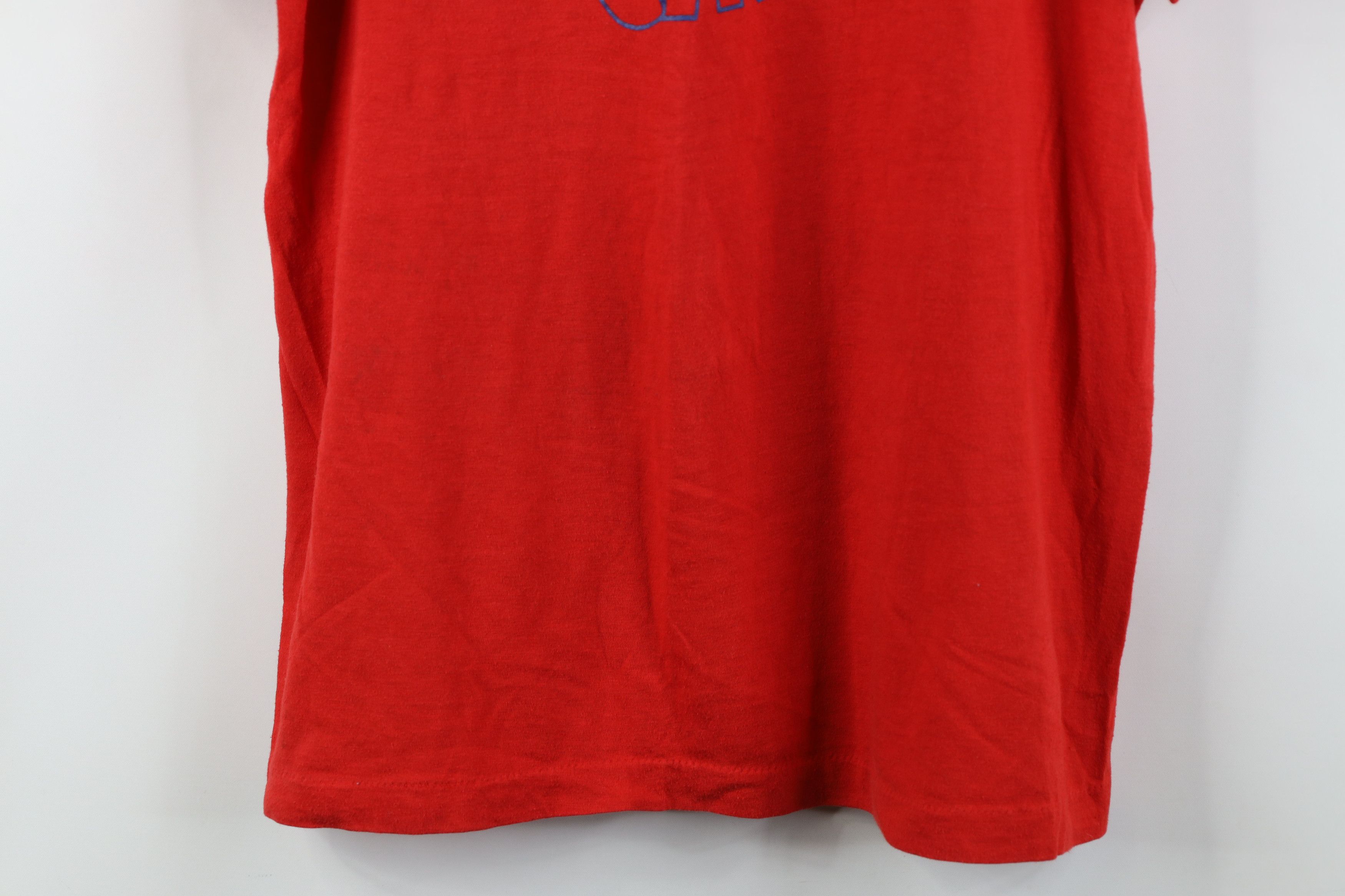 Vintage Vintage 80s Bros 3 Ring Circus Short Sleeve T-Shirt Red USA Size US L / EU 52-54 / 3 - 3 Thumbnail
