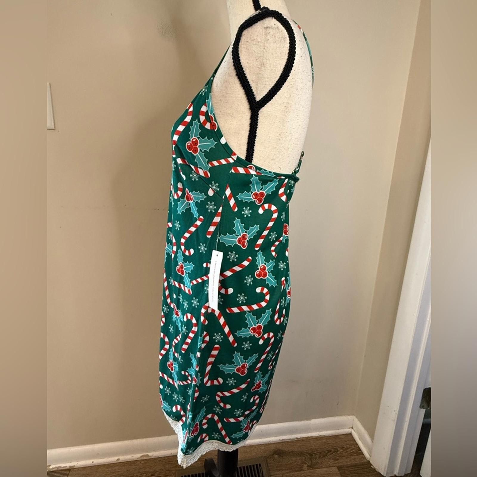 Other Breakfast for Dinner Candy Cane Holly Christmas chamise SM Size ONE SIZE - 3 Thumbnail