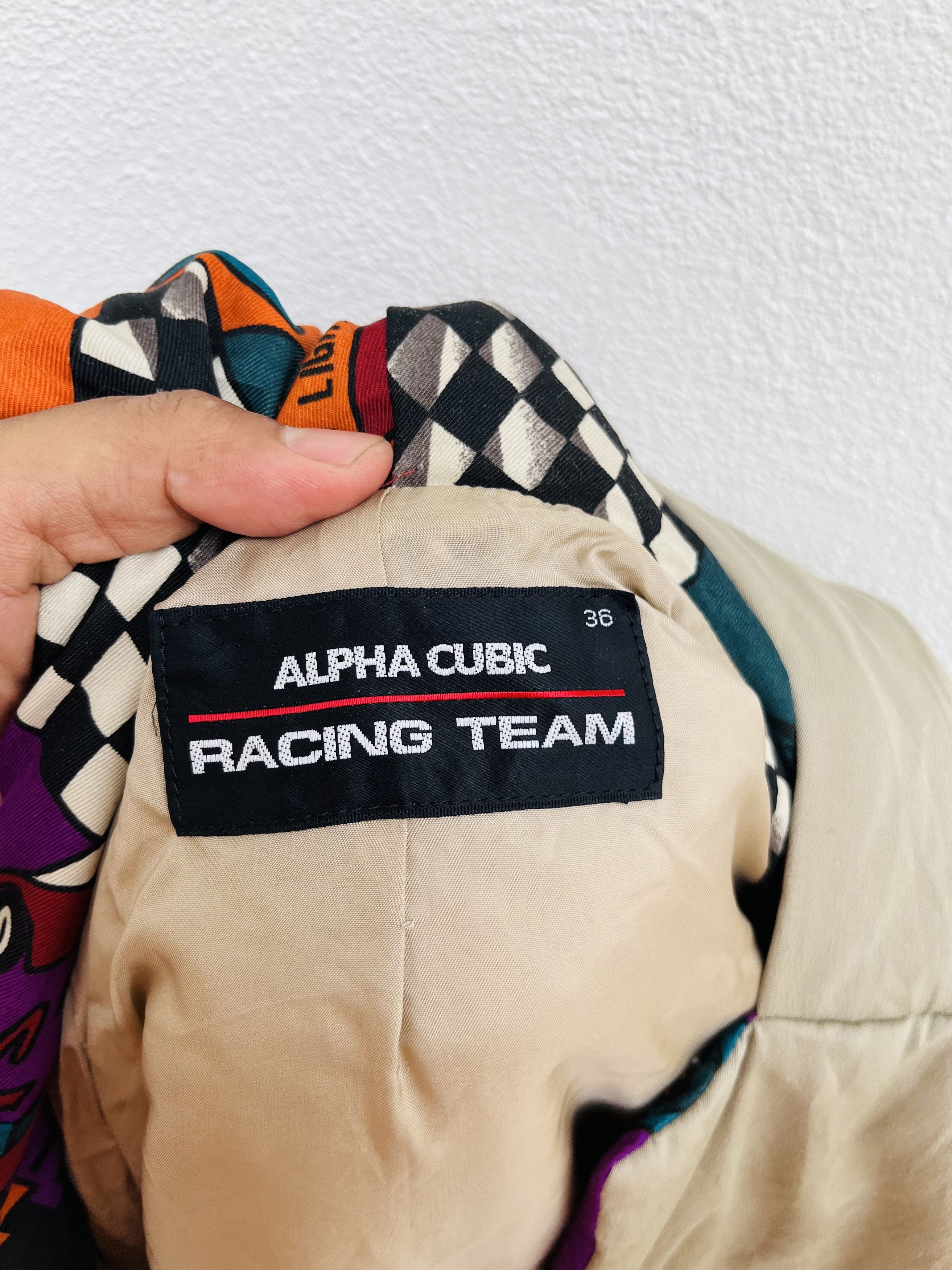 Japanese Brand × Vintage Vintage Alpha Cubic Racing Team Streetwear Fashion Style Size US L / EU 52-54 / 3 - 7 Thumbnail