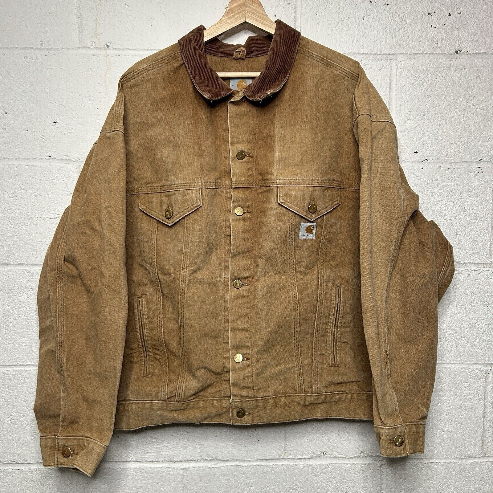 Carhartt Vintage Carhartt Unlined Trucker Jacket “Tan” J109 BRN Size US XL / EU 56 / 4 - 1 Thumbnail