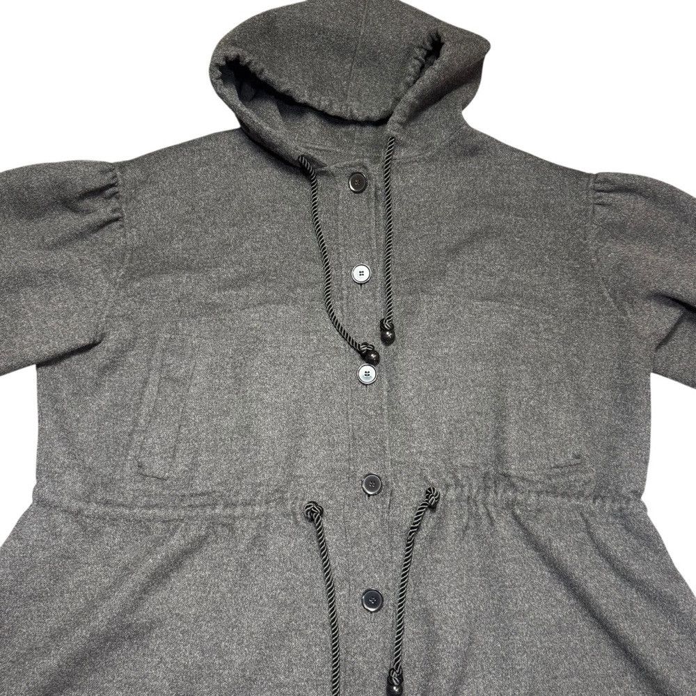 DKNY DKNY Wool Cashmere Grey Hooded Parka Size 3XL Size 3XL / US 20-22 - 3 Thumbnail