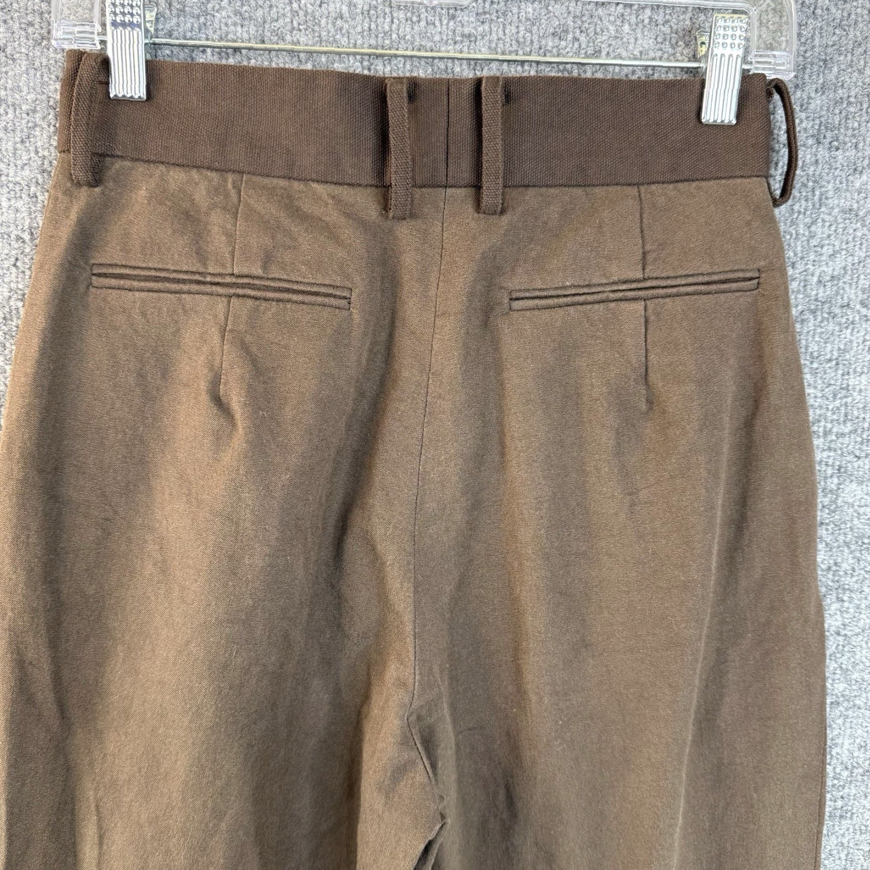 Recto Pants Womens Brown Size S Double Pleated Front Wide-Leg Casual Dress Pants Mens? No, Womens.