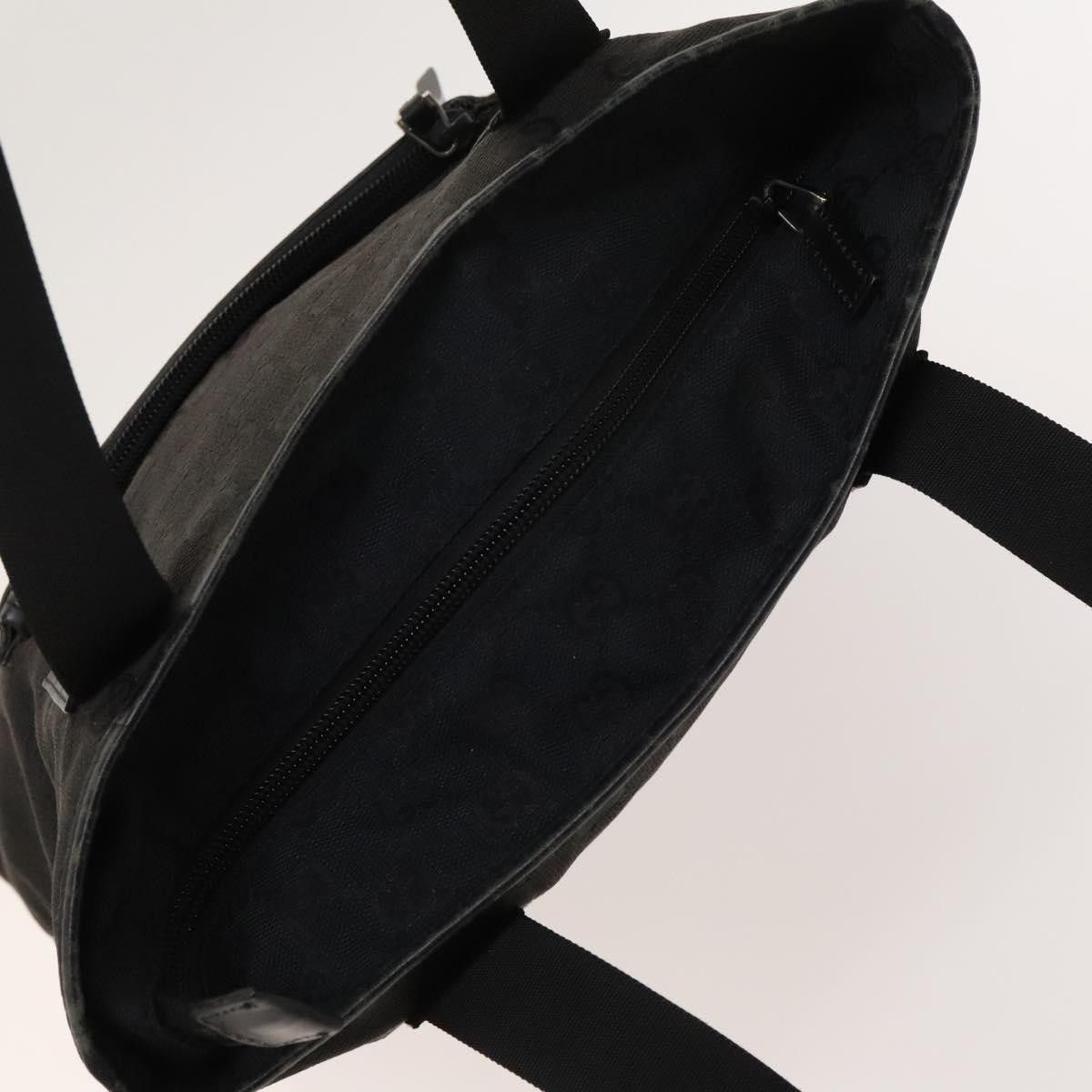 Gucci GUCCI GG Canvas Tote Bag Black Silver Size ONE SIZE - 6 Thumbnail