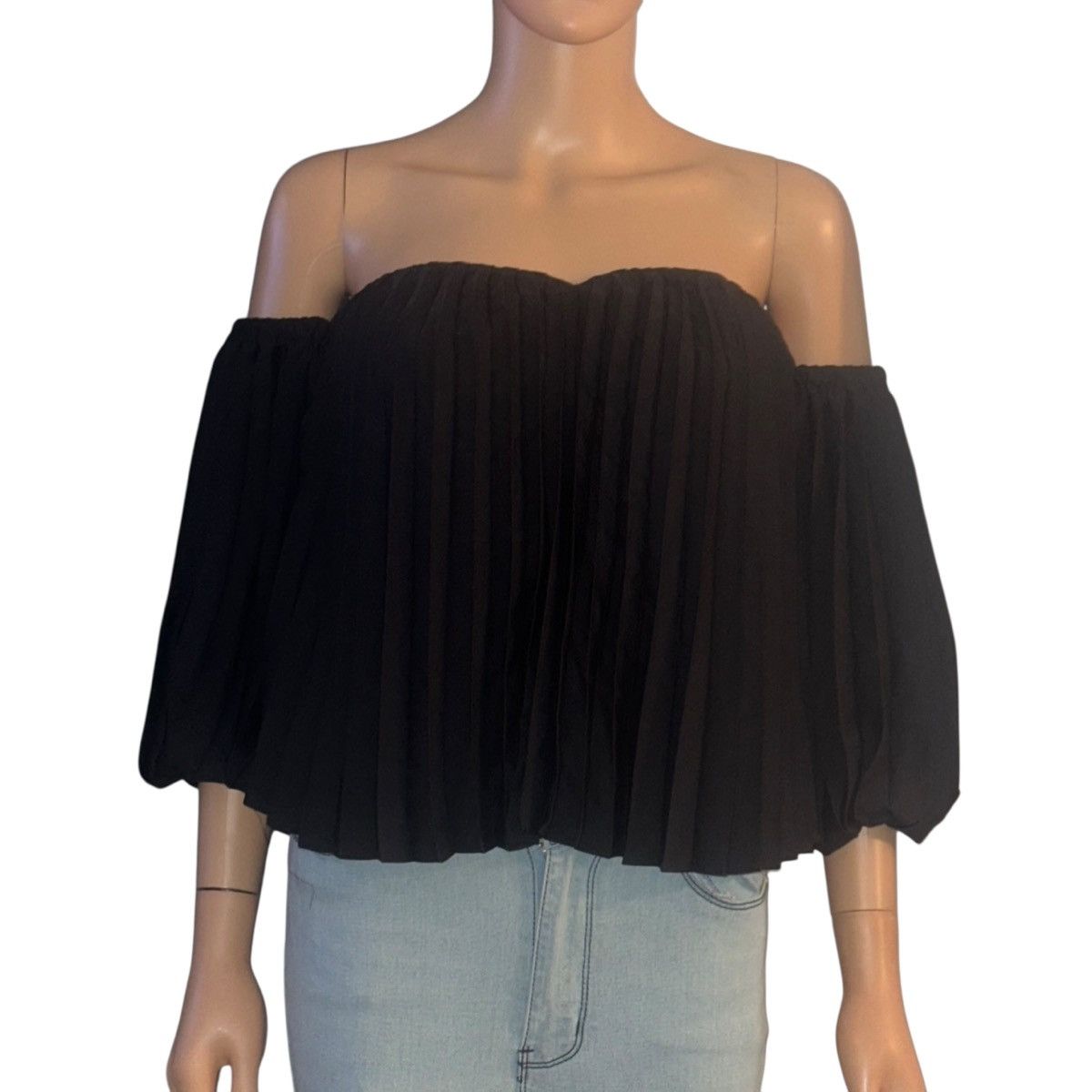 Express Express off shoulder pleated ballon sleeve blouse Size M / US 6-8 / IT 42-44 - 2 Thumbnail