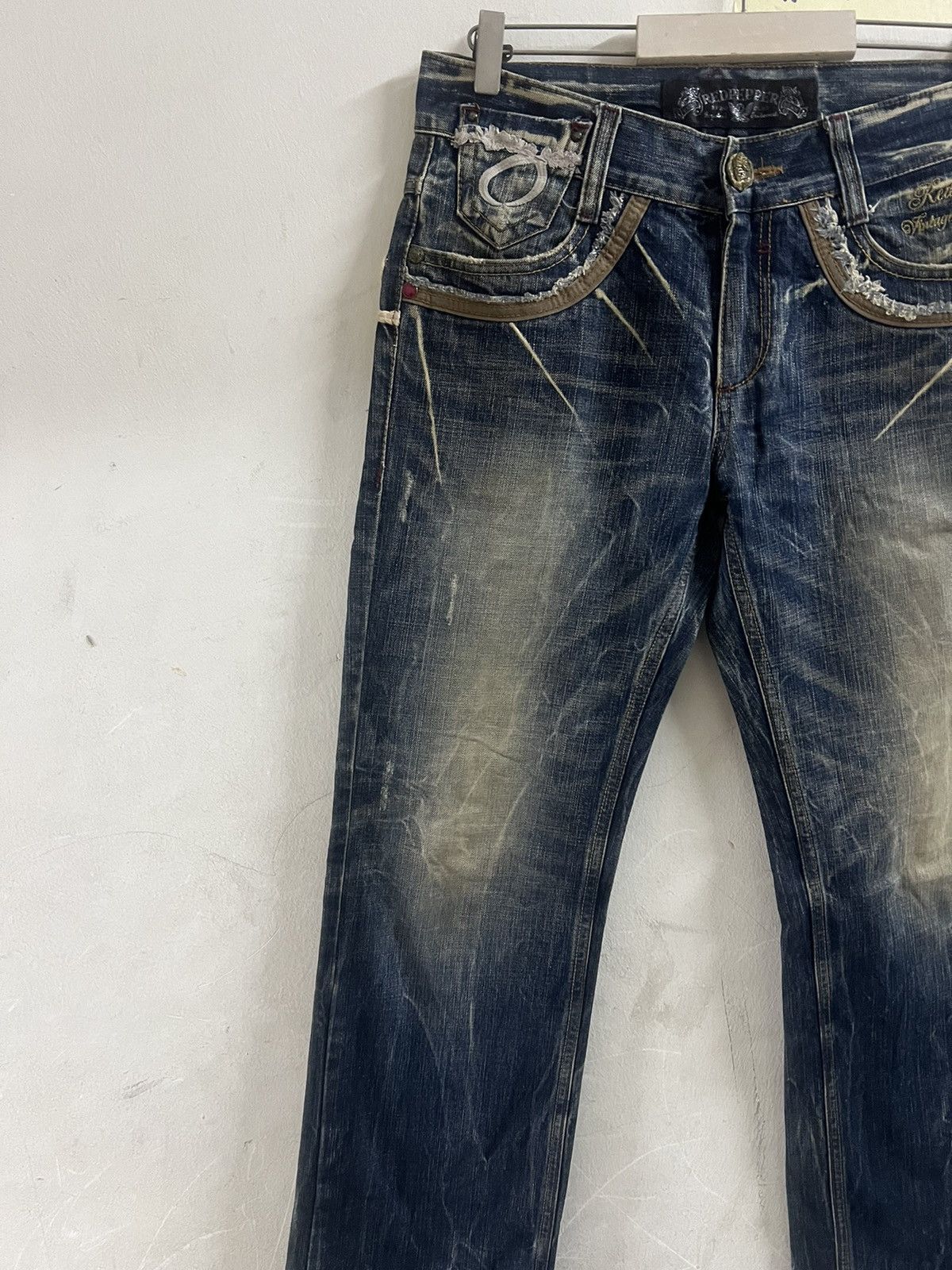 4GSELLER × Japanese Brand THRASHED RED PEPPER DISTRESSED DENIM PANT Size US 31 - 3 Thumbnail