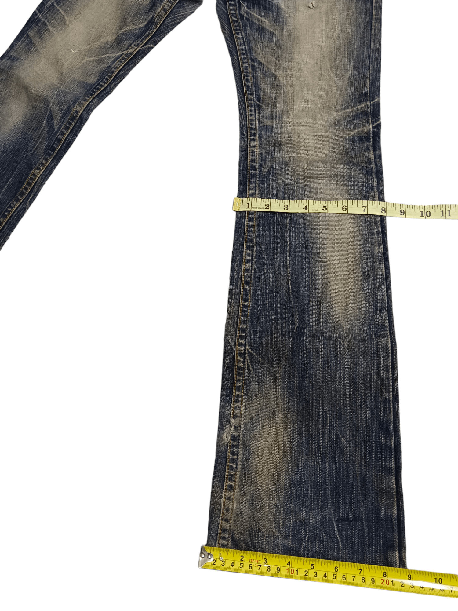 If Six Was Nine × Japanese Brand × Le Grande Bleu (L.G.B.) Redpepper Seditionaries Rusty Distressed Flare Jeans Size US 28 / EU 44 - 10 Thumbnail