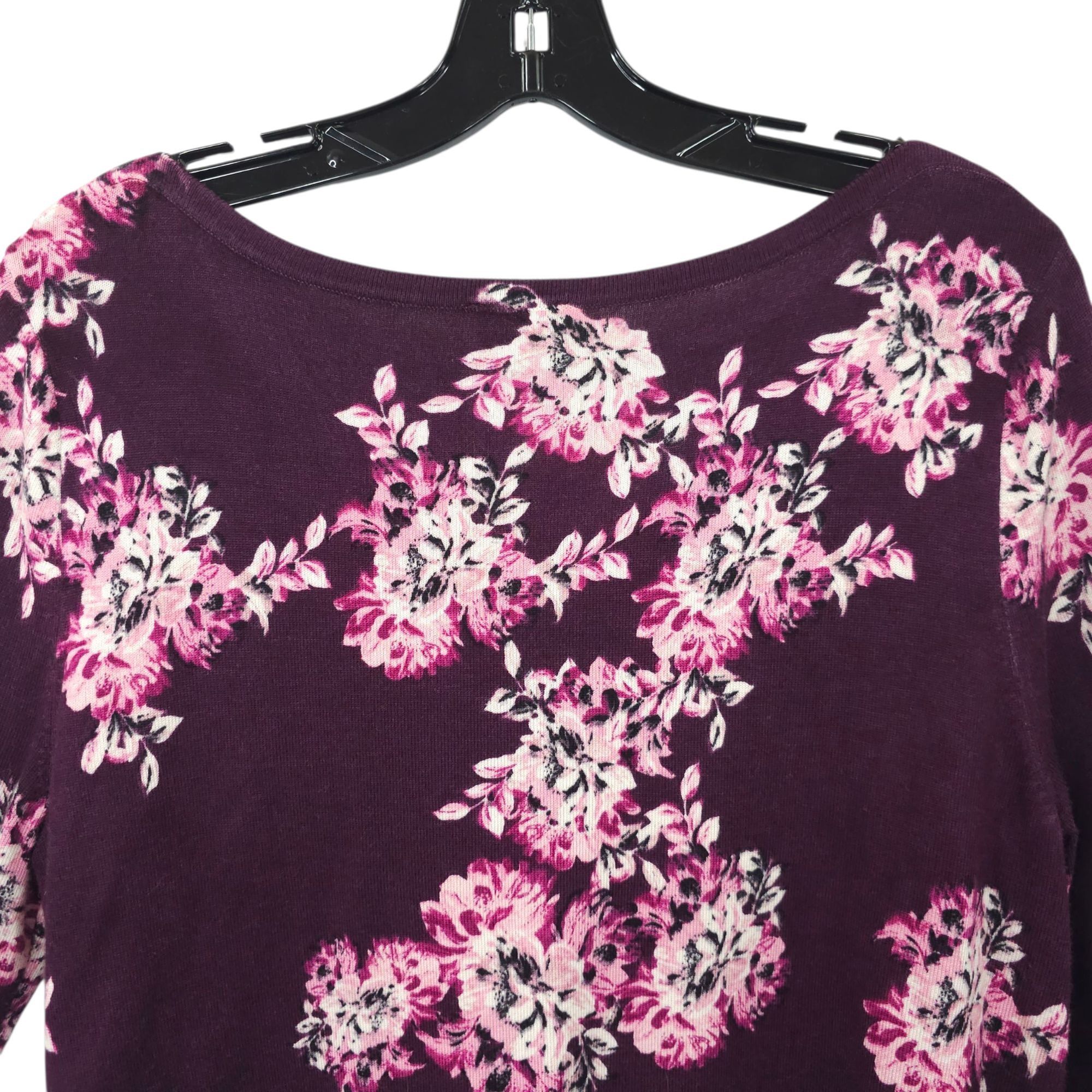 Chicos Chicos Simply Floral Knit Top Sweater Womens Size 1 US M Size M / US 6-8 / IT 42-44 - 13 Thumbnail