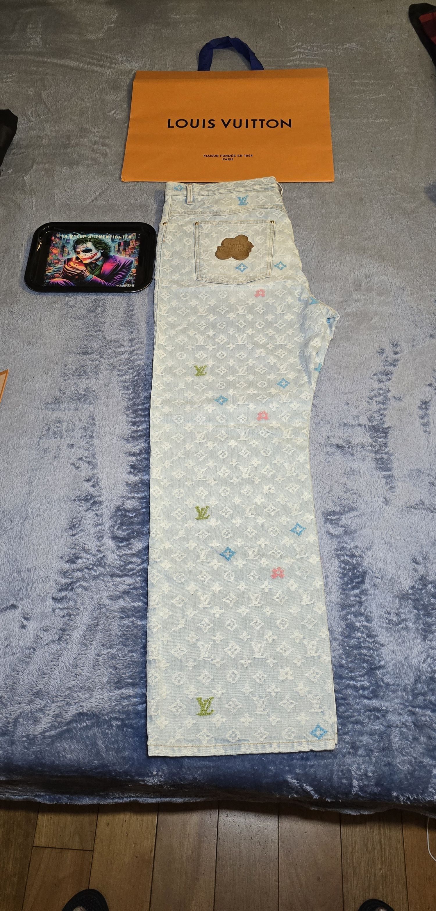 Louis Vuitton × Tyler The Creator Monogram Denim Jeans Size US 36 / EU 52 - 3 Thumbnail