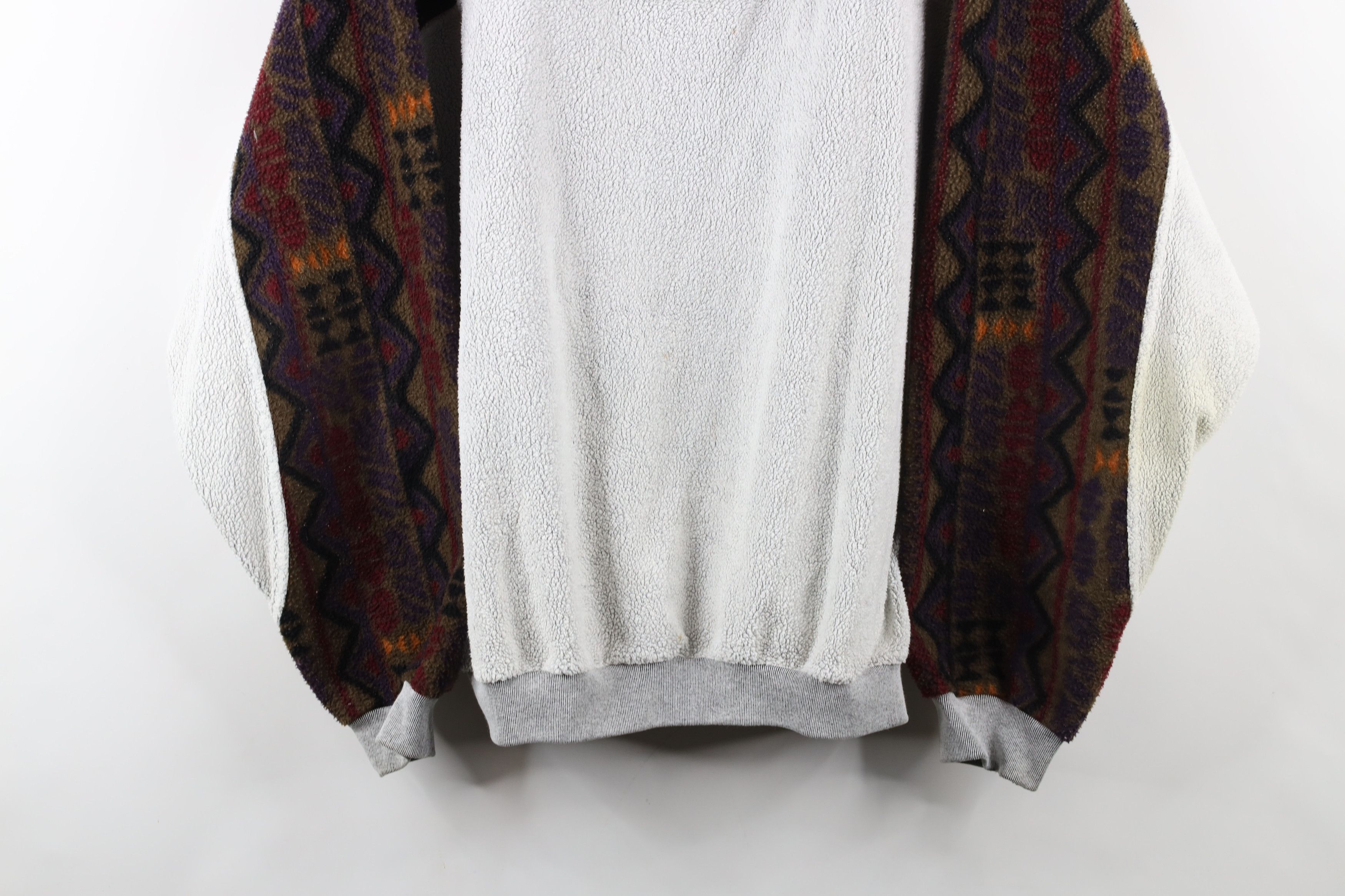 Vintage Vintage 90s Streetwear Southwestern Half Zip Fleece Sweater Size US L / EU 52-54 / 3 - 3 Thumbnail