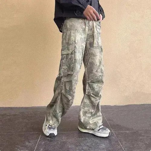 Jean Camouflage Baggy Cargo Pants Size US 34 / EU 50 - 3 Thumbnail