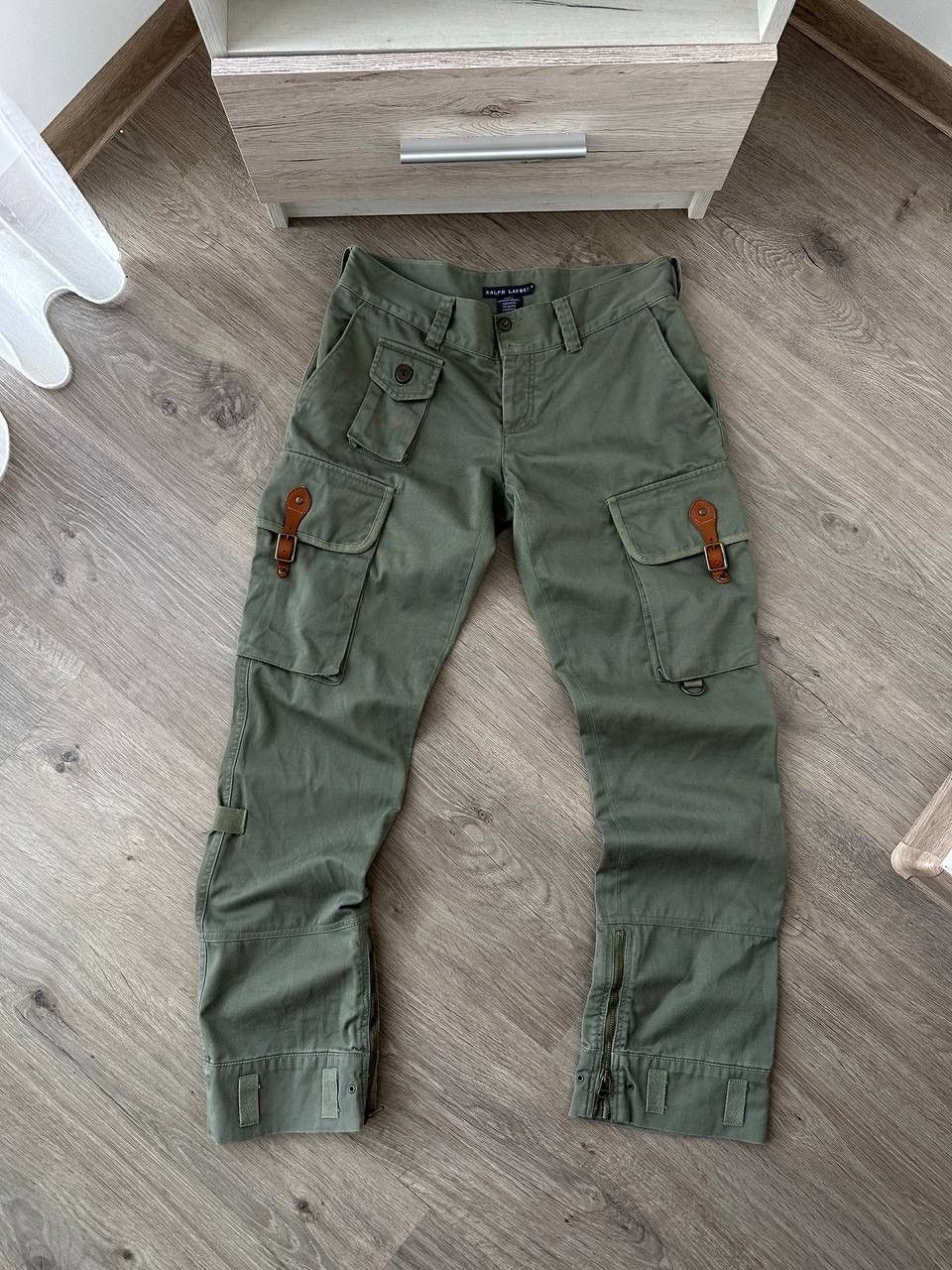 Polo Ralph Lauren × Vintage Vintage Polo Ralph Lauren Green Pocket Zip Cargo Pants Size US 36 / EU 52 - 1 Thumbnail