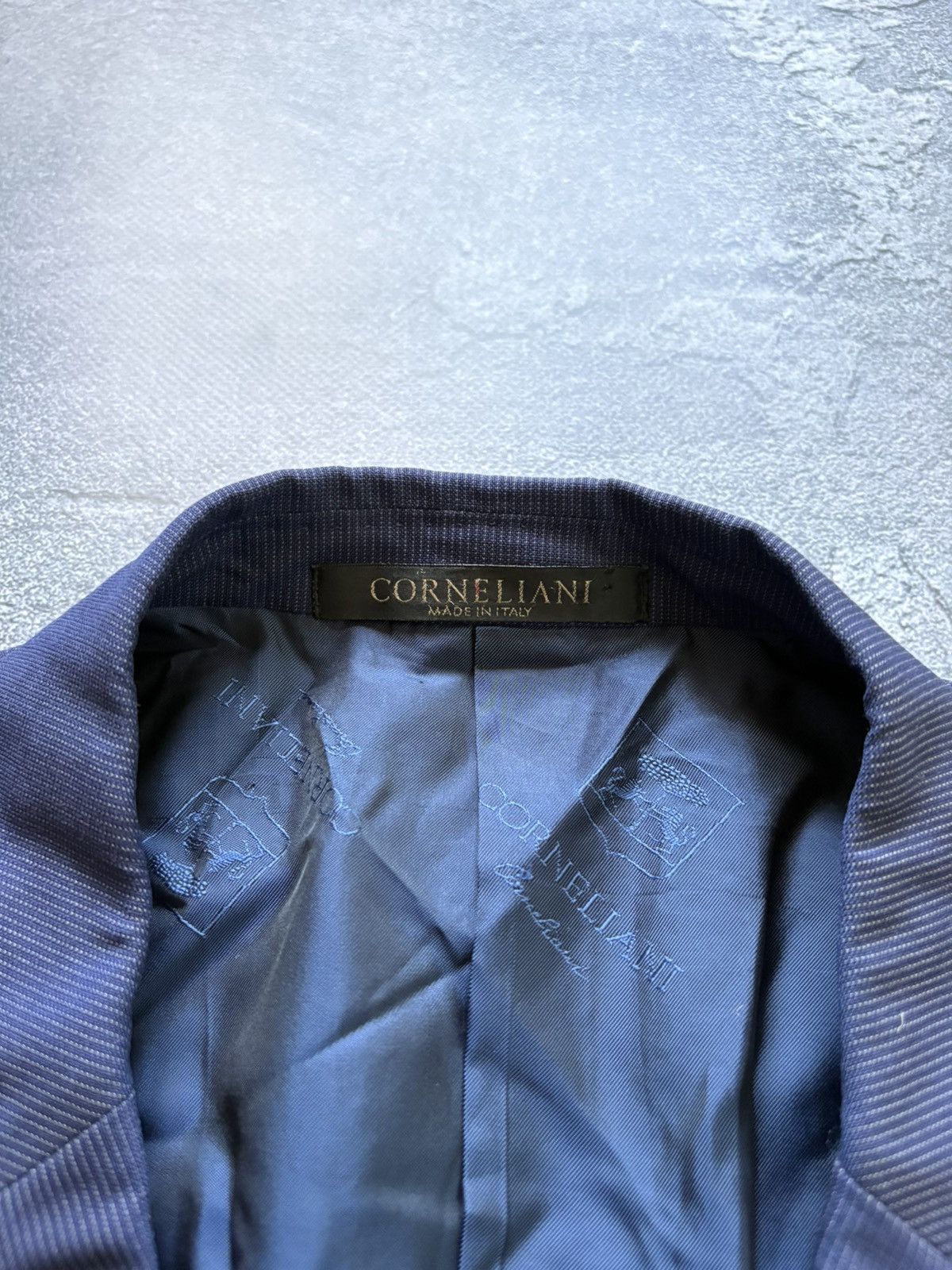 Corneliani Vintage Corneliani Luxury Virgin Wool Blue Blazer Jacket Size 52R - 6 Thumbnail