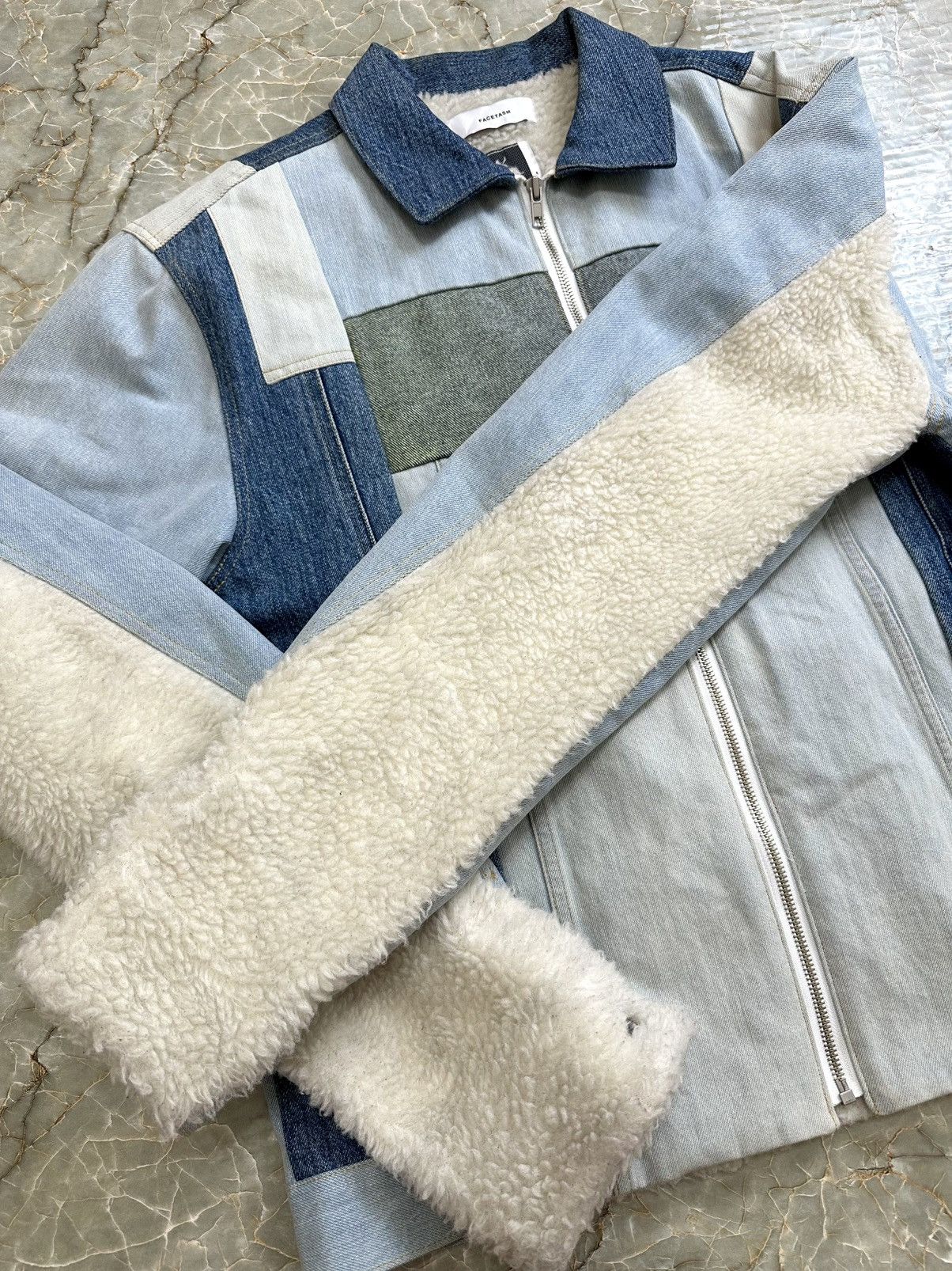 Facetasm Paneled Sherling Denim Jacket Size US XL / EU 56 / 4 - 3 Thumbnail