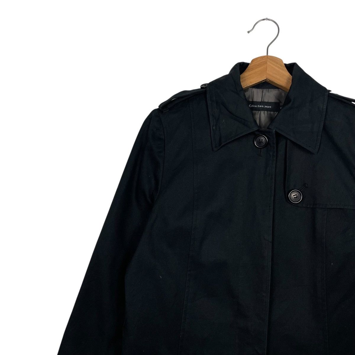 Calvin Klein Calvin Klein Jeans Black Long Jacket Size S / US 4 / IT 40 - 6 Thumbnail