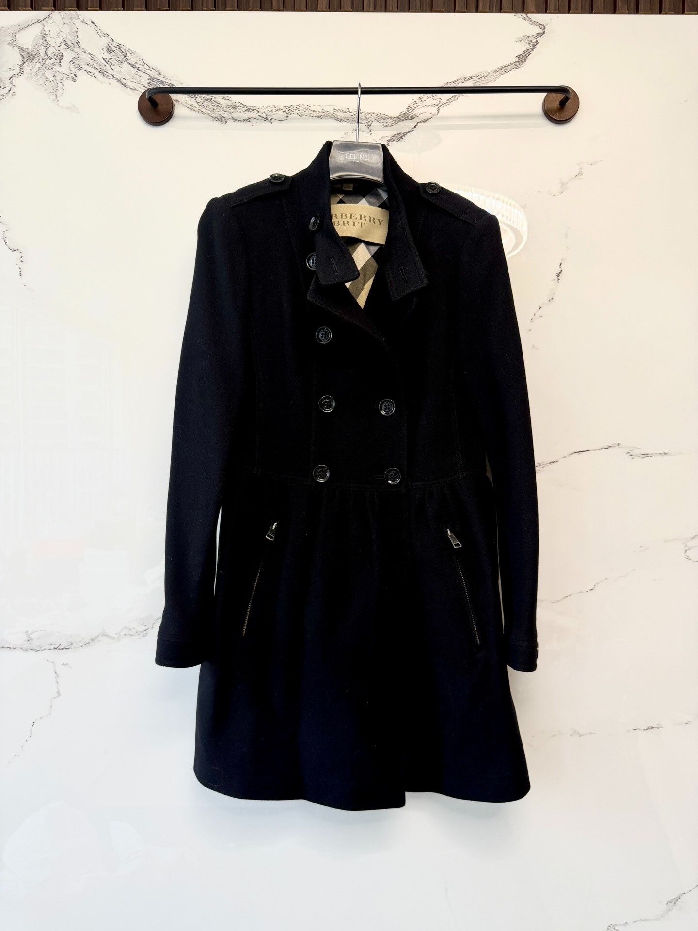 Burberry Burberry Black Coat for Women Size S / US 4 / IT 40 - 1 Thumbnail