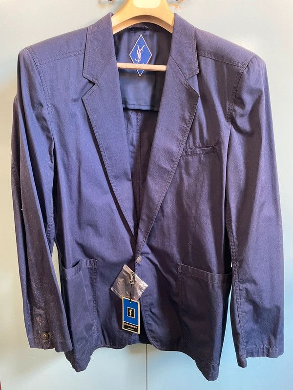 Yves Saint Laurent YSL Wool Blazer Coat Jacket 90s Sportswear Suit EX0137 Size 42L - 1 Thumbnail