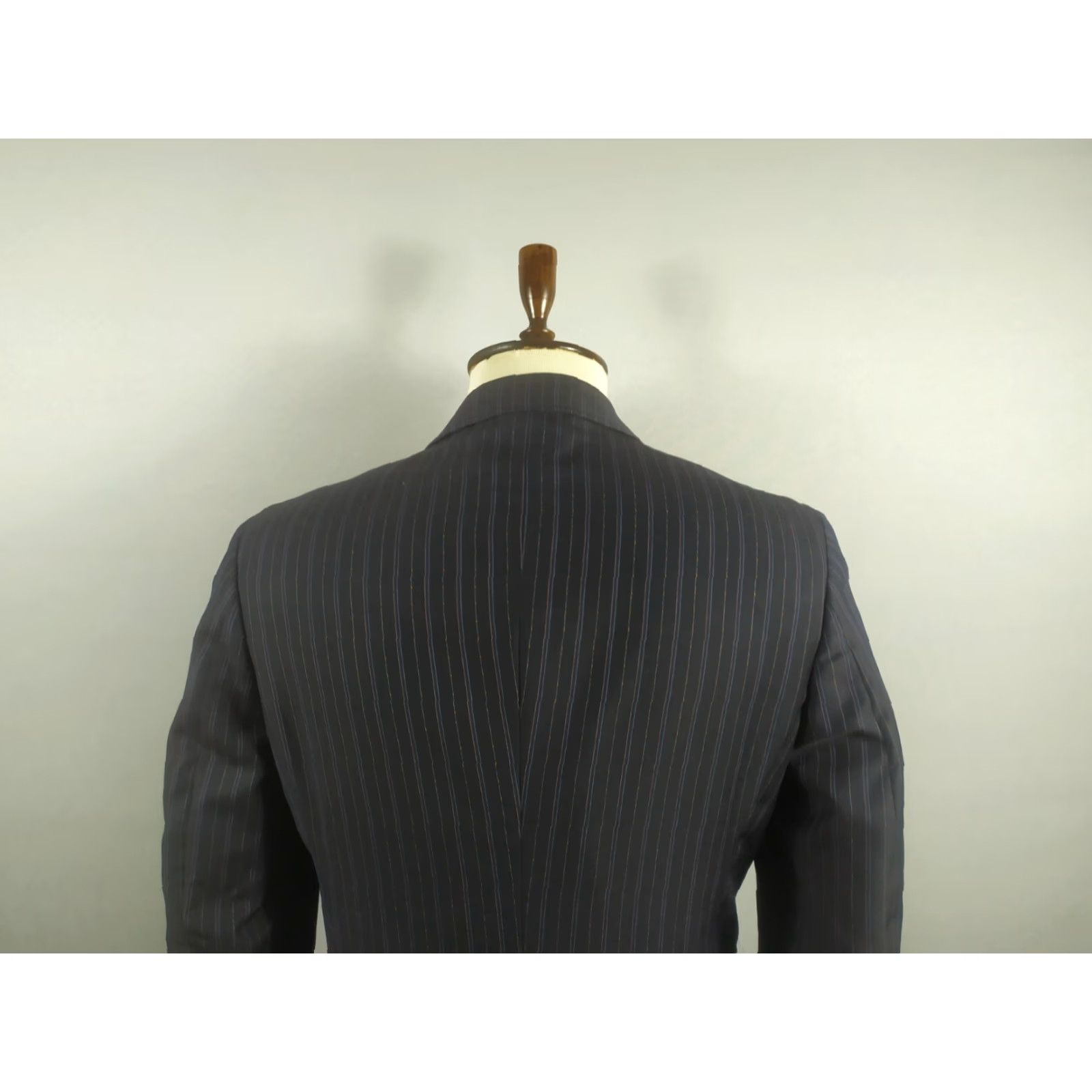 Etro ETRO Wool Suit Men Size 52 Striped 2 Piece Vintage Regular Chest 42 Black 90s Mens Size 52R - 7 Thumbnail