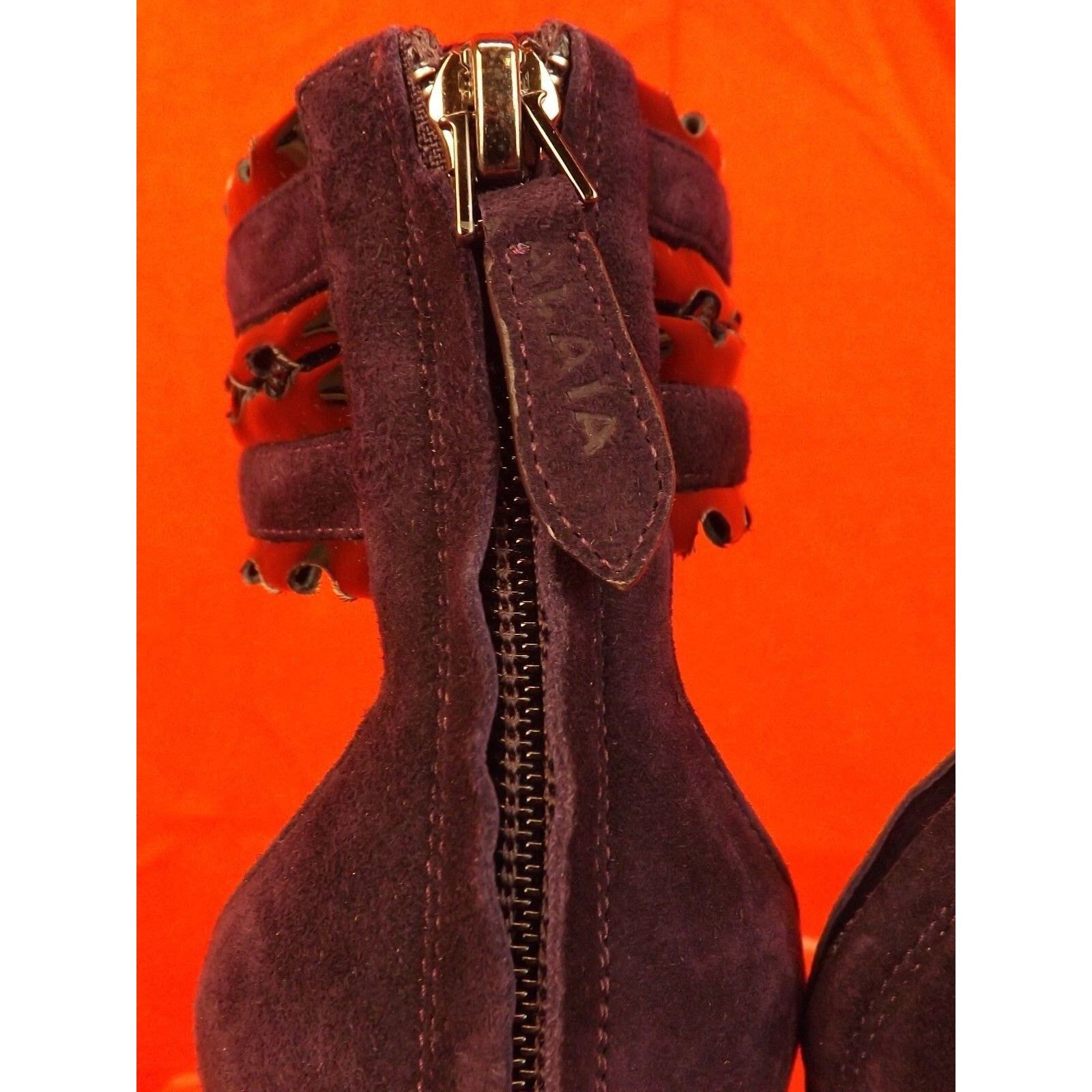 Alaia ALAIA VIOLET SUEDE BLACK PATENT ANKLE PLATFORM PUMPS 38.5 Size US 8.5 / IT 38.5 - 3 Thumbnail