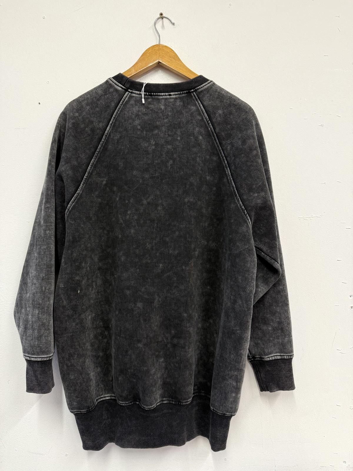 Zara ZARA Washed Black Oversized Sweatshirt Dress Size US S / EU 44-46 / 1 - 4 Thumbnail