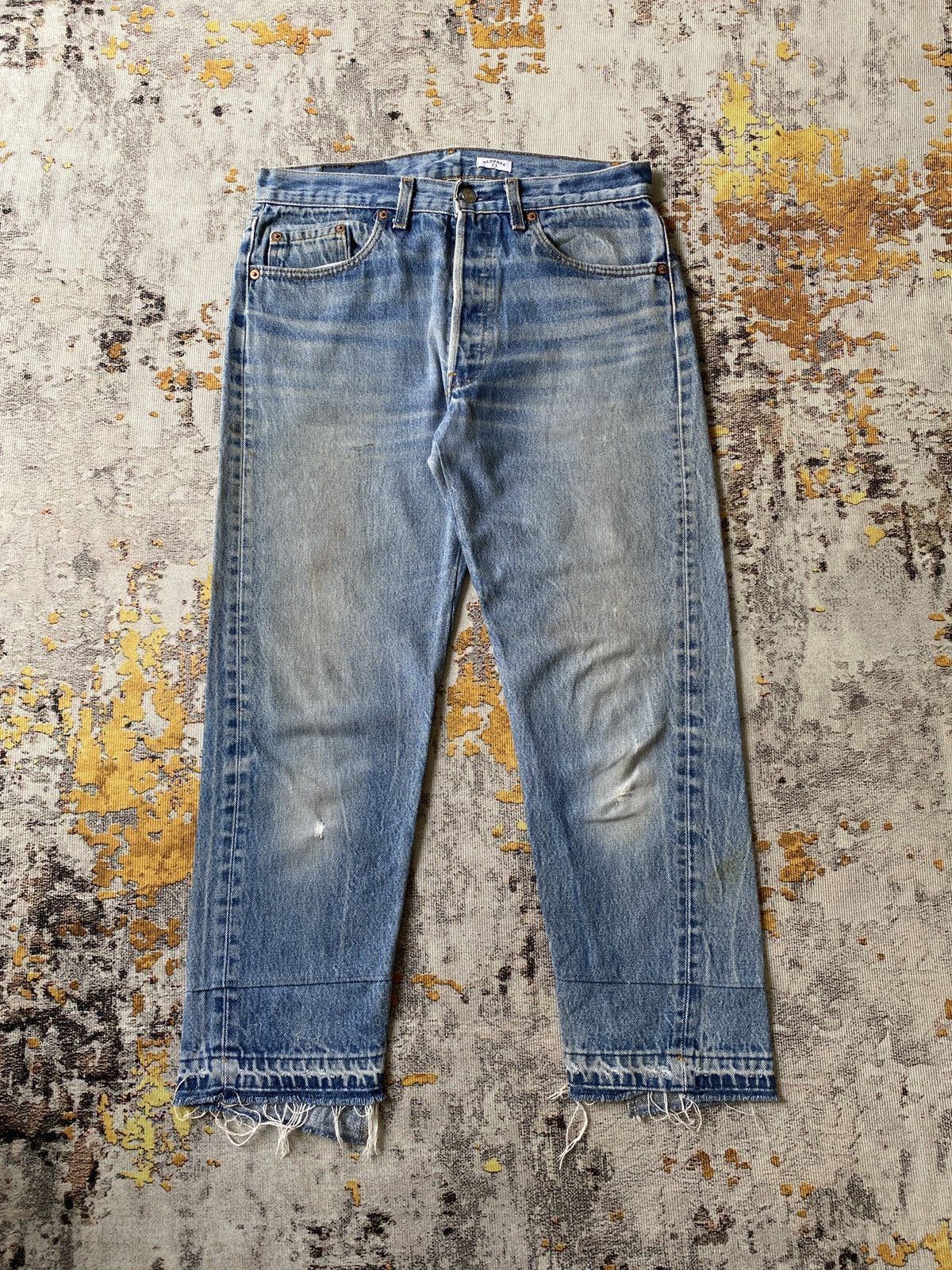 Old Park Levi’s X Oldpark Japan Reconstructed Distressed Denim Size US 30 / EU 46 - 3 Thumbnail