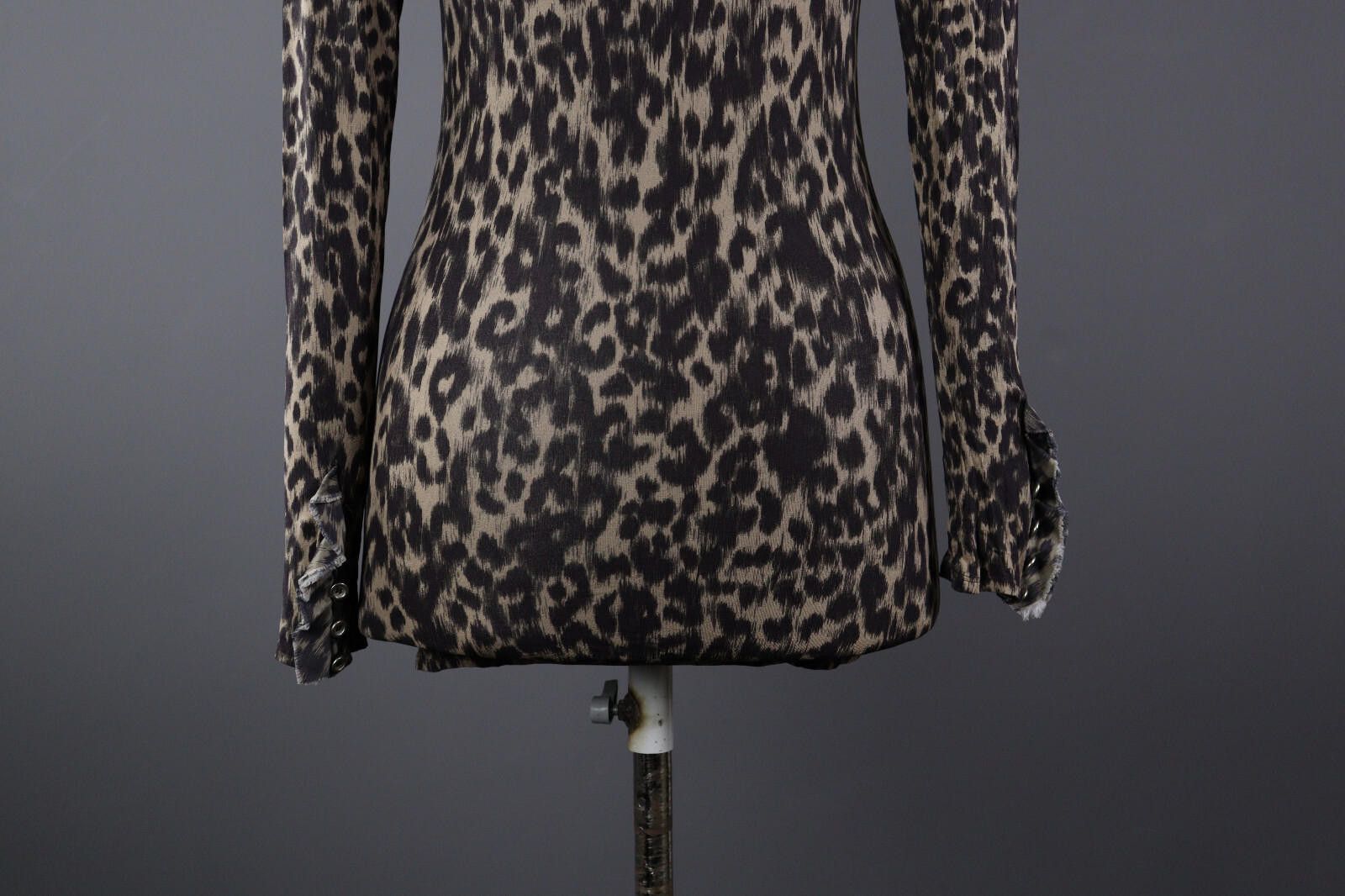 Designer Marc Cain Leopard Print Summer Party Mini Dress Size 1 Size M / US 6-8 / IT 42-44 - 7 Thumbnail