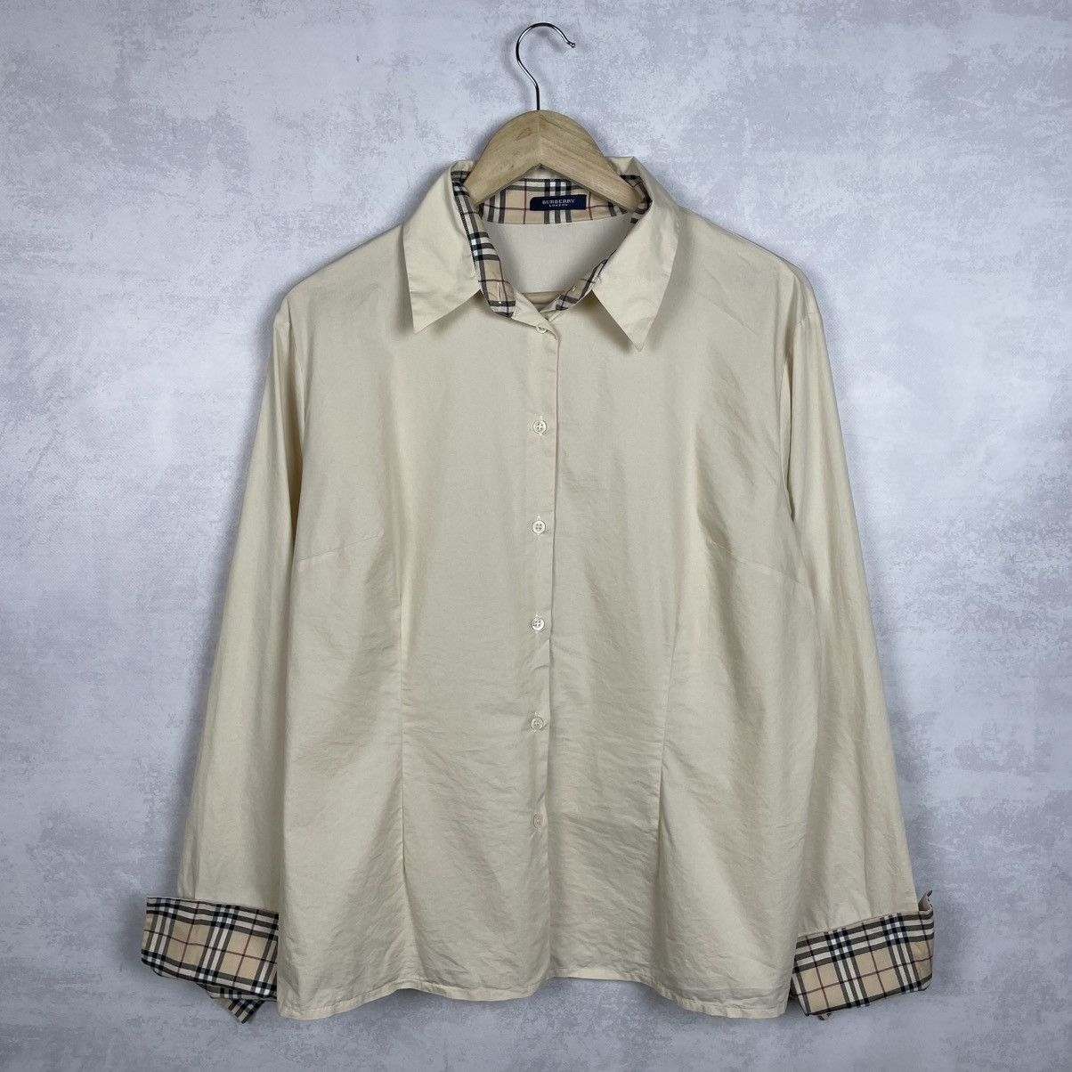 Burberry × Vintage Vintage Burberry London Nova Check Details Button Up Shirt Size US M / EU 48-50 / 2 - 1 Thumbnail