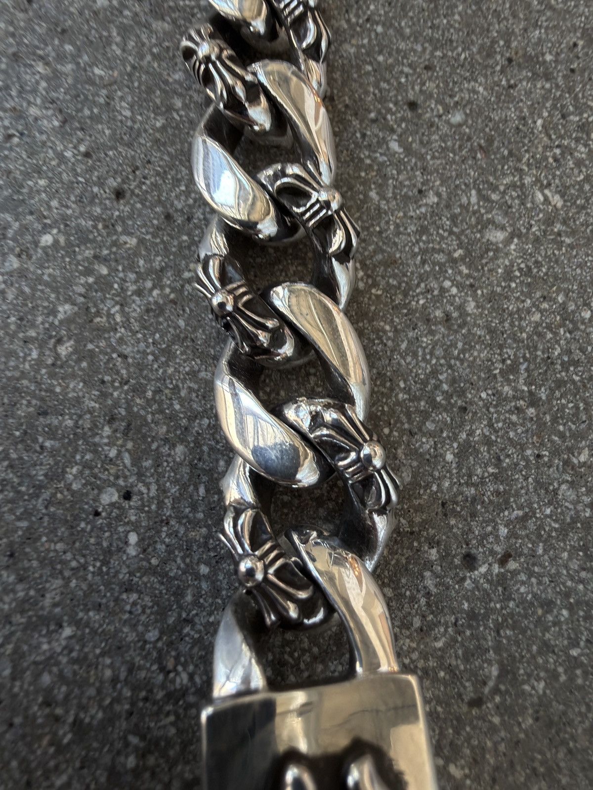 Chrome Hearts SUPER RARE! Chrome Hearts Fancy Link Dagger ID Bracelet Size ONE SIZE - 3 Thumbnail