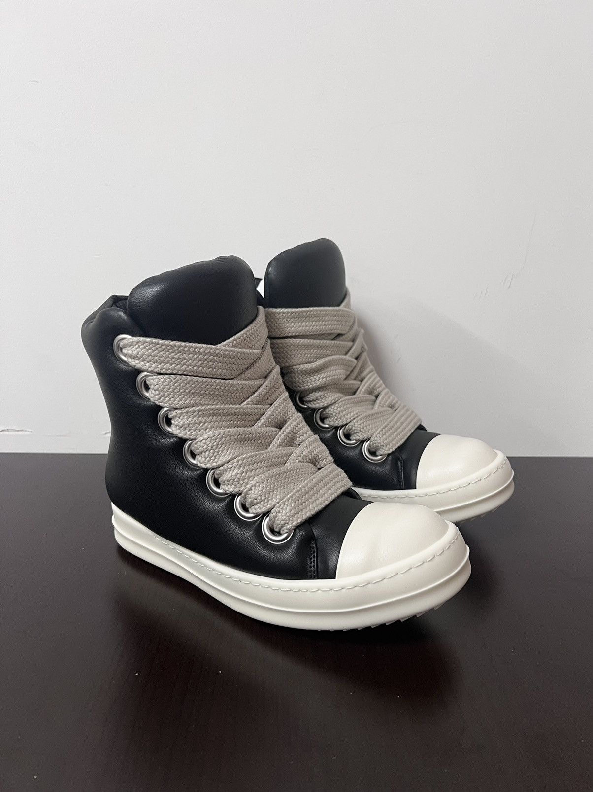Rick Owens Rick Owens FW23 Leather Jumbo Laces PADDED Sneakers New 36 Size US 6 / IT 36 - 5 Thumbnail