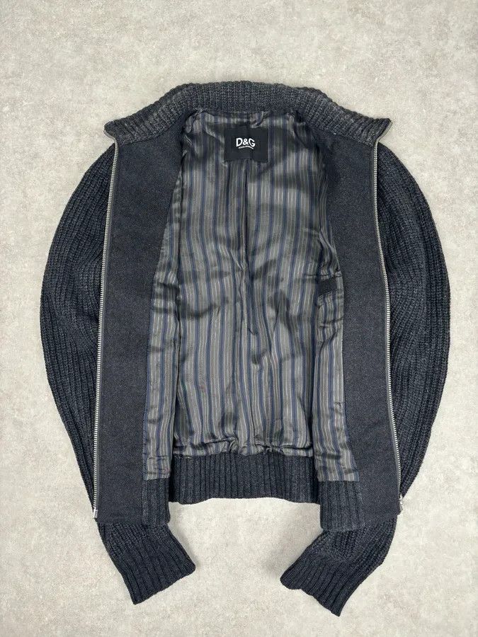 Dolce & Gabbana AW2009 Dolce & Gabbana Grey Wool Knit Collar Jacket Size US L / EU 52-54 / 3 - 7 Thumbnail