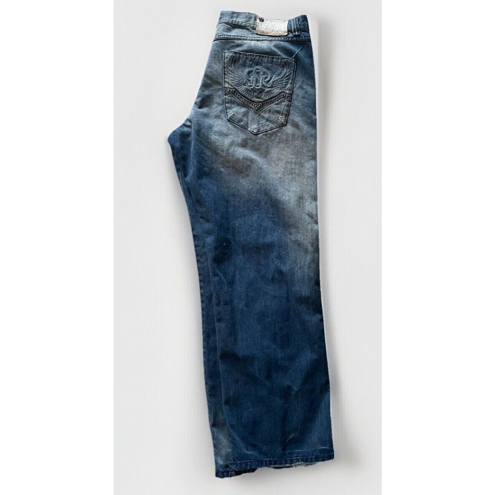 Pelle Pelle Vintage Y2K Pelle Pelle Mens 42X34 Trim Thick Stitch Denim Size US 42 / EU 58 - 2 Thumbnail