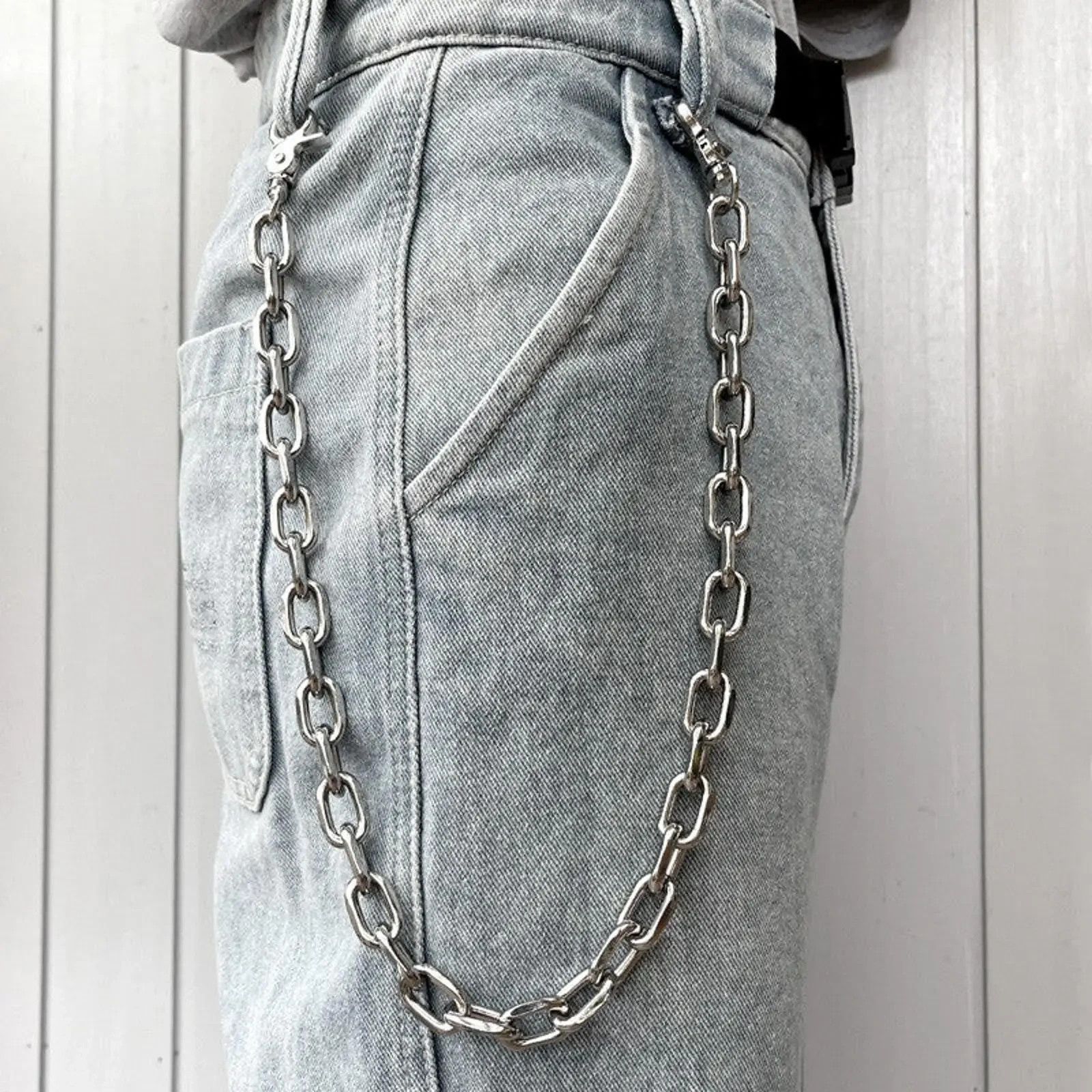 Jewelry Silver Link Wallet Chain Size ONE SIZE - 6 Thumbnail