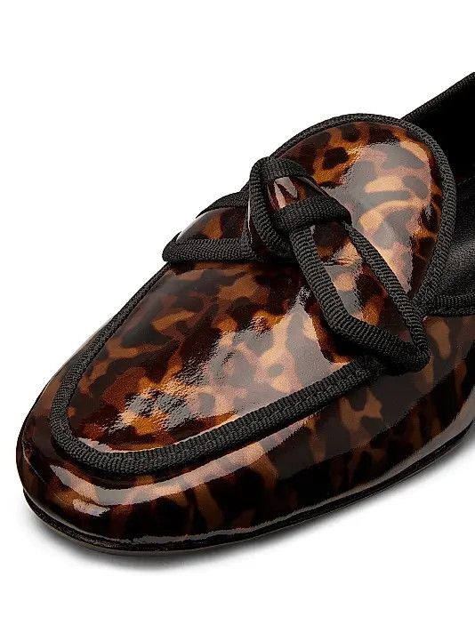 Alexandre Birman os11x1225 Tortoise-Leather Loafers in Multicolor Size US 8 / IT 38 - 6 Thumbnail