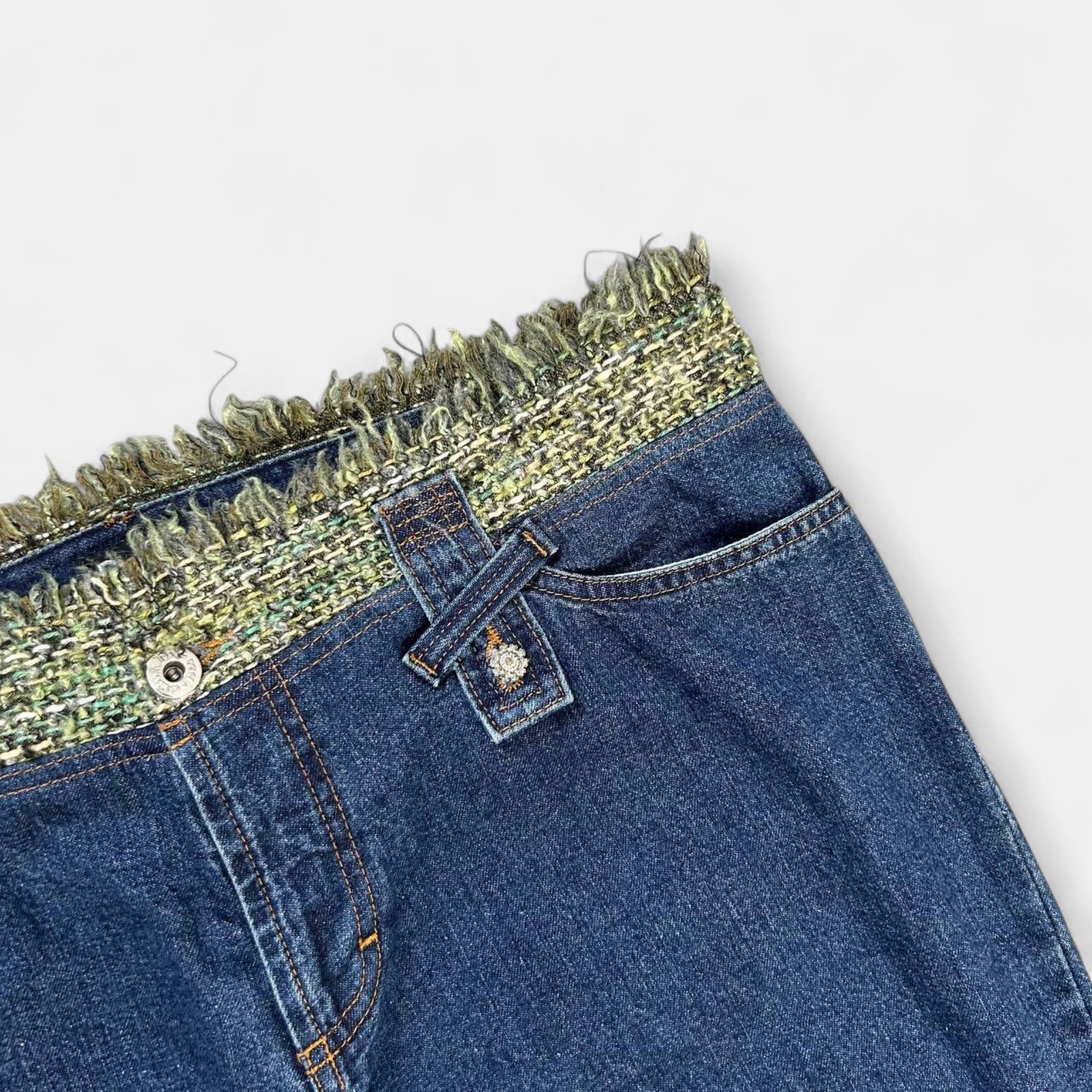 Dolce & Gabbana Dolce & Gabbana Green Tweed Denim Pants Size US 30 / EU 46 - 3 Thumbnail