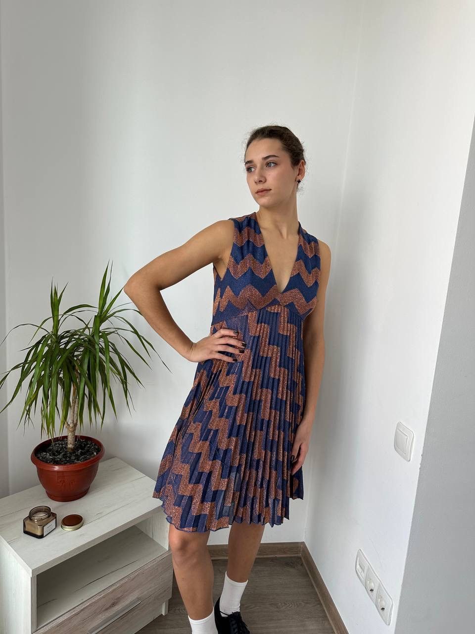 Missoni × Vintage Vintage Missoni Womens Zig Zag Multicolour Dress Size M / US 6-8 / IT 42-44 - 9 Thumbnail