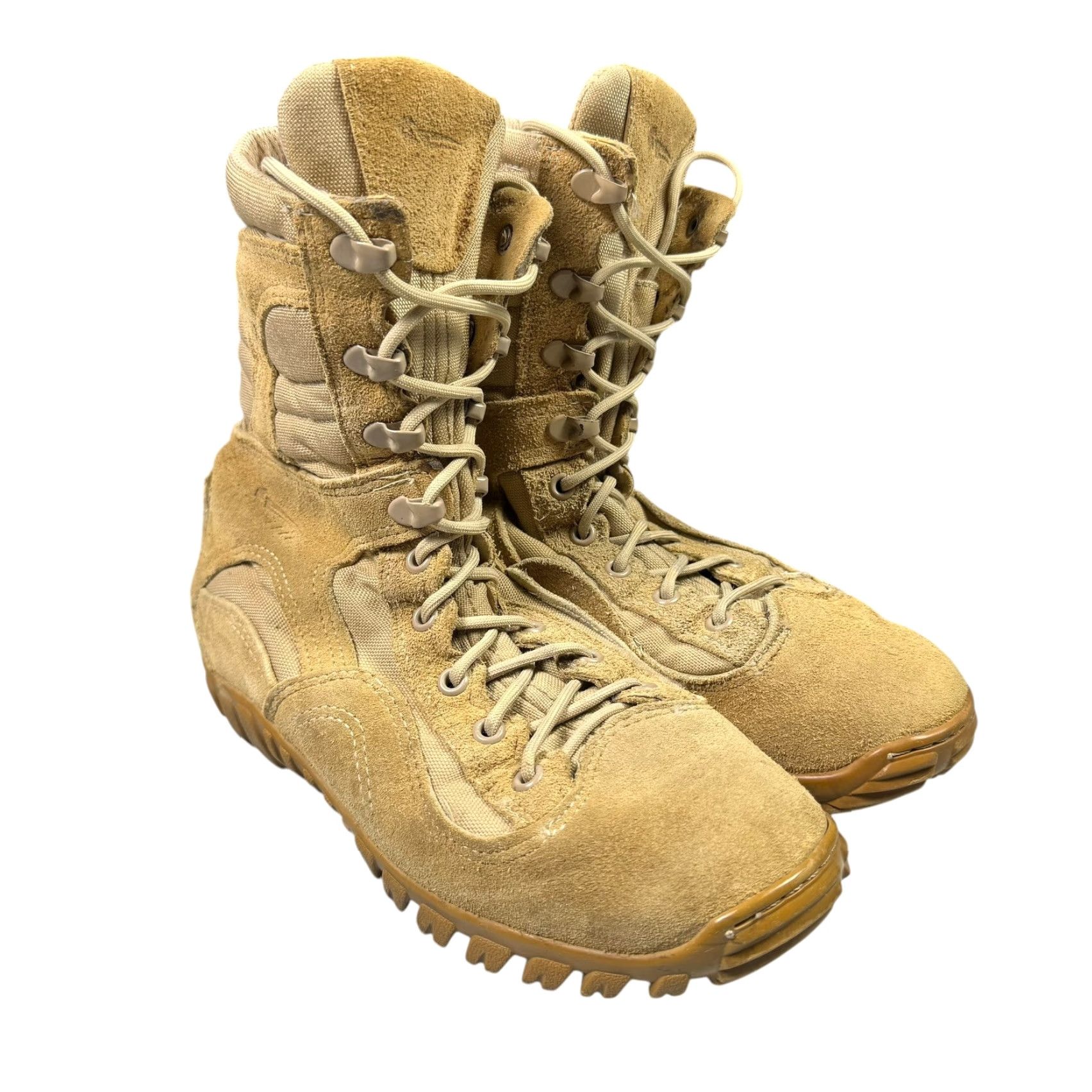 Vibram Belleville Sabre Combat Boots Mens 6W Brown Leather Mid-Calf Steel Toe Vibram 6W USA Combat Boots Mens Boots Size US 6 / EU 39 - 2 Thumbnail