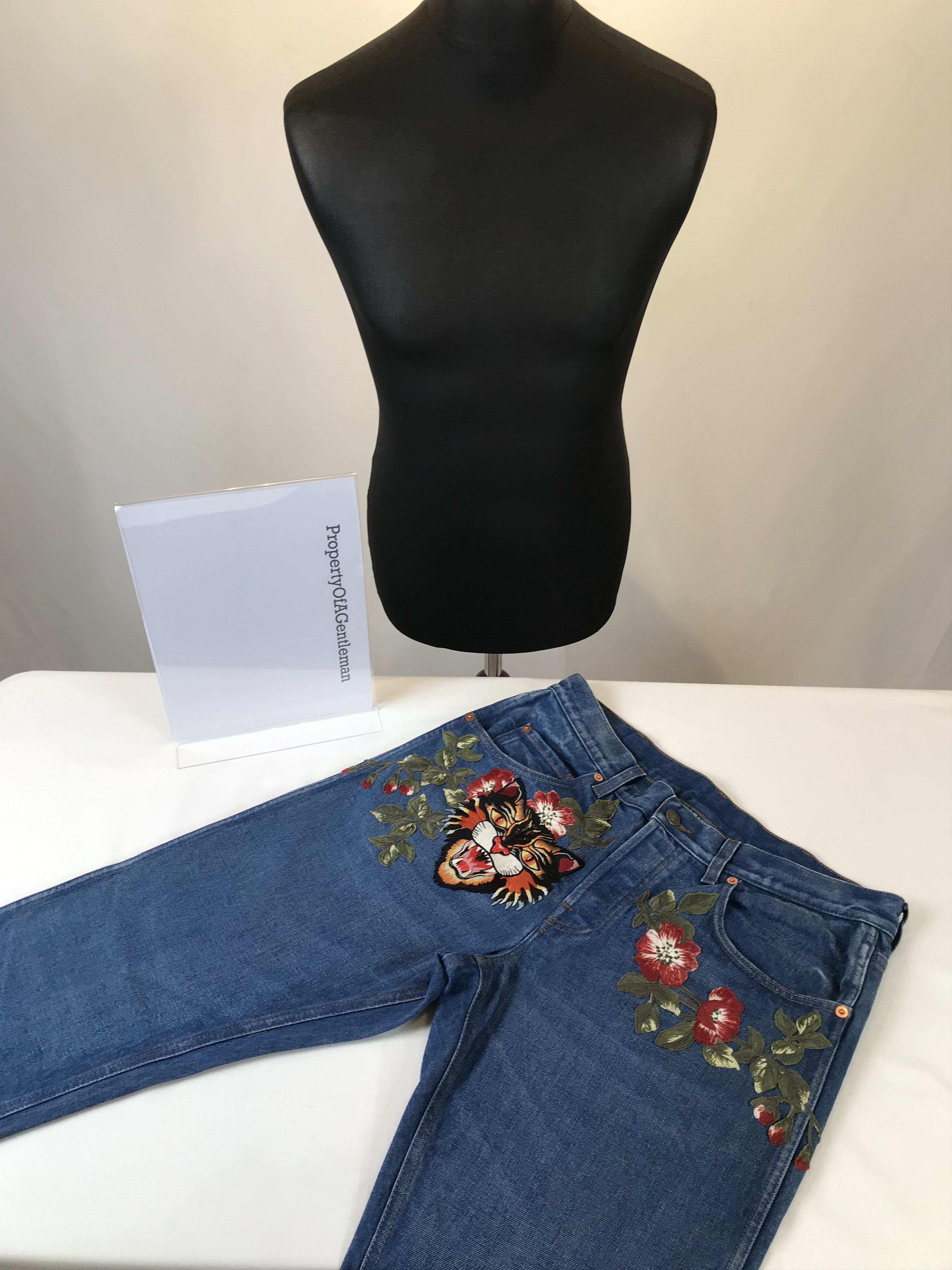 Gucci Gucci Floral Cat Embroidered Jeans Size US 34 / EU 50 - 1 Thumbnail
