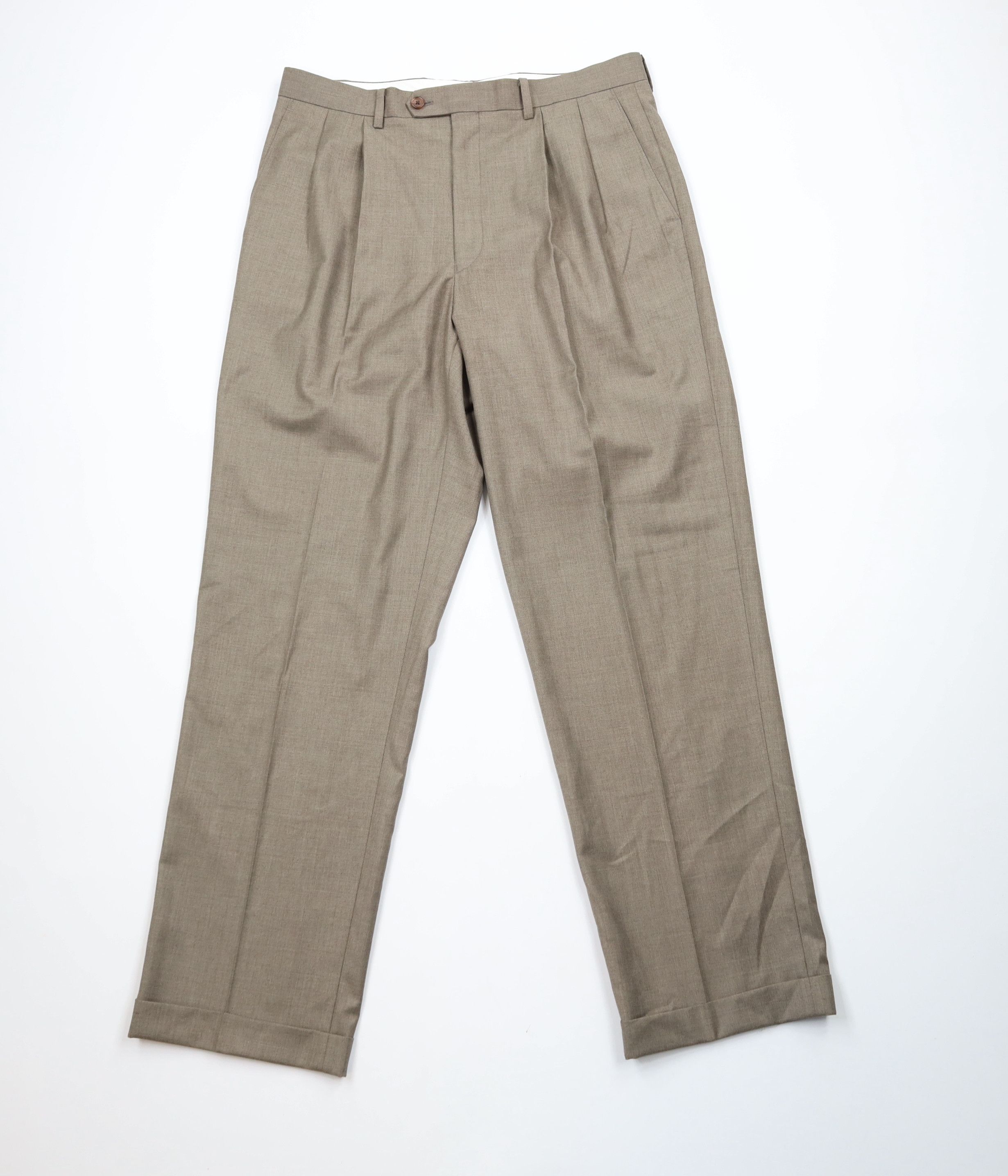 Ralph Lauren × Vintage Vintage Ralph Lauren Wide Leg Chino Pants Heather Brown Size US 34 / EU 50 - 1 Thumbnail