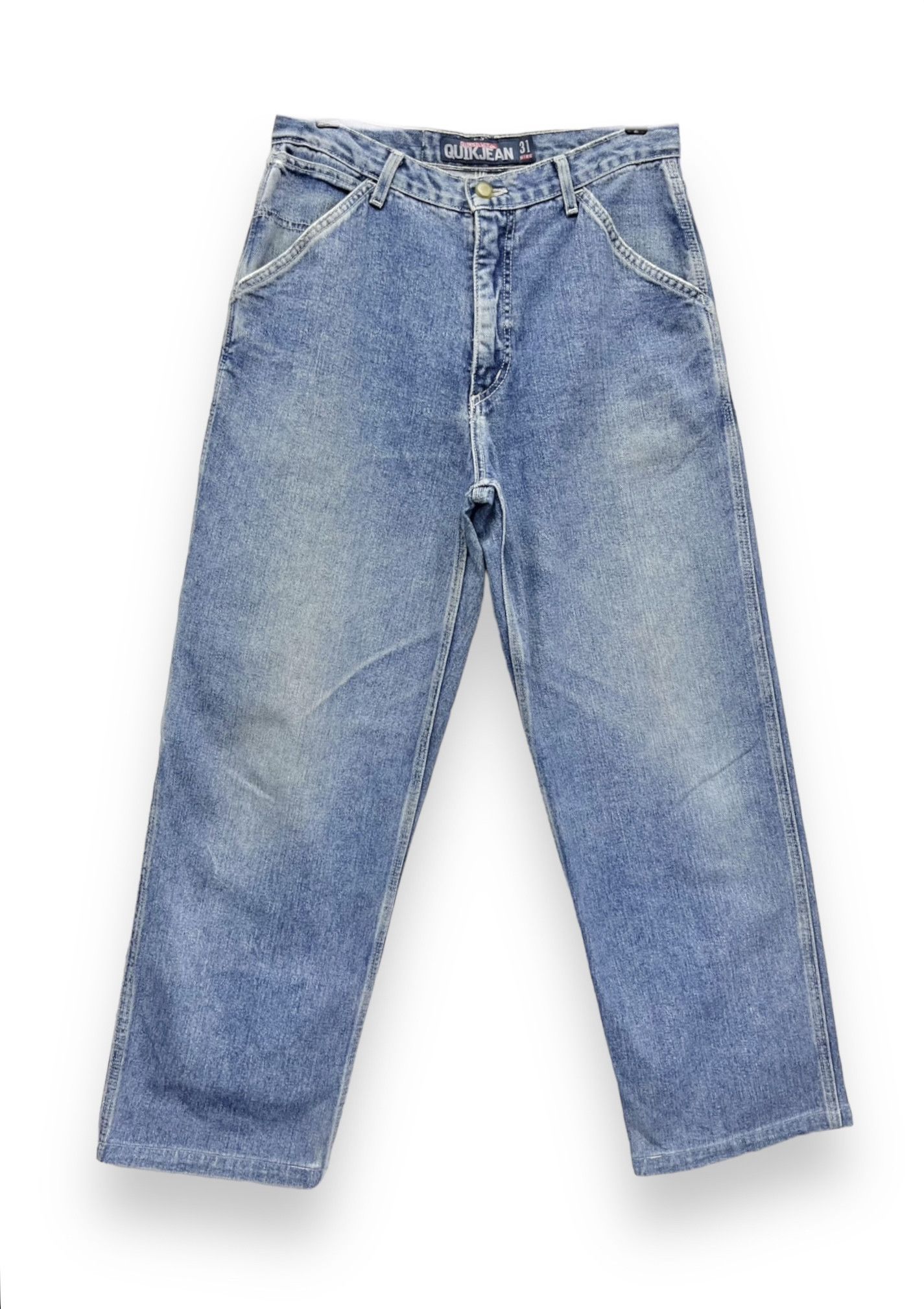 Quiksilver × Vintage 🌊Vintage 90’s QUIKSILVER Carpenter Relaxed Fit Baggy Denim Size US 30 / EU 46 - 2 Thumbnail