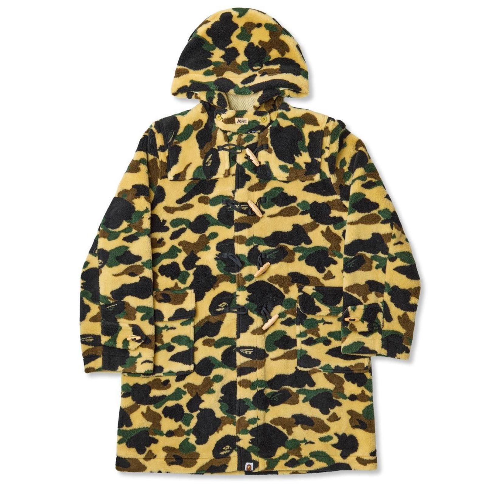 Bape Bape Vintage Camo Hooded Fur Long Coat Size US M / EU 48-50 / 2 - 1 Thumbnail