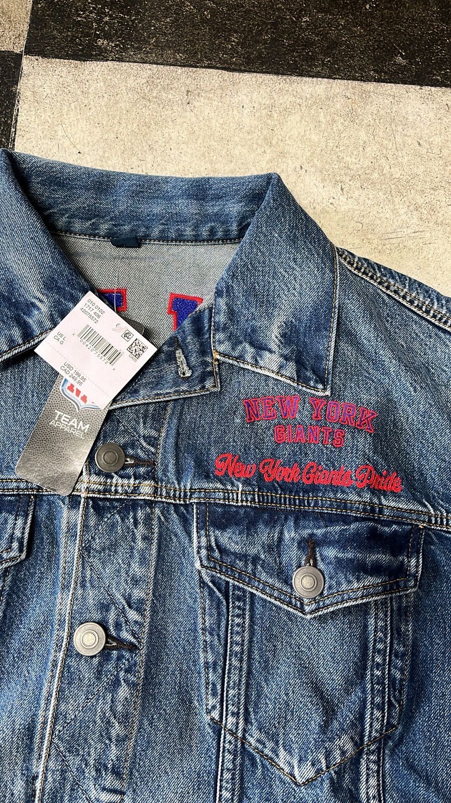 American Eagle Outfitters × NFL New York Giants American Eagle Denim Jacket Size US L / EU 52-54 / 3 - 5 Thumbnail