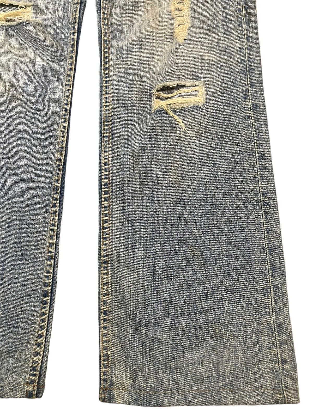 14th Addiction Vintage Japanese Brand Blue Wash Style Distressed Jeans Size US 31 - 6 Thumbnail