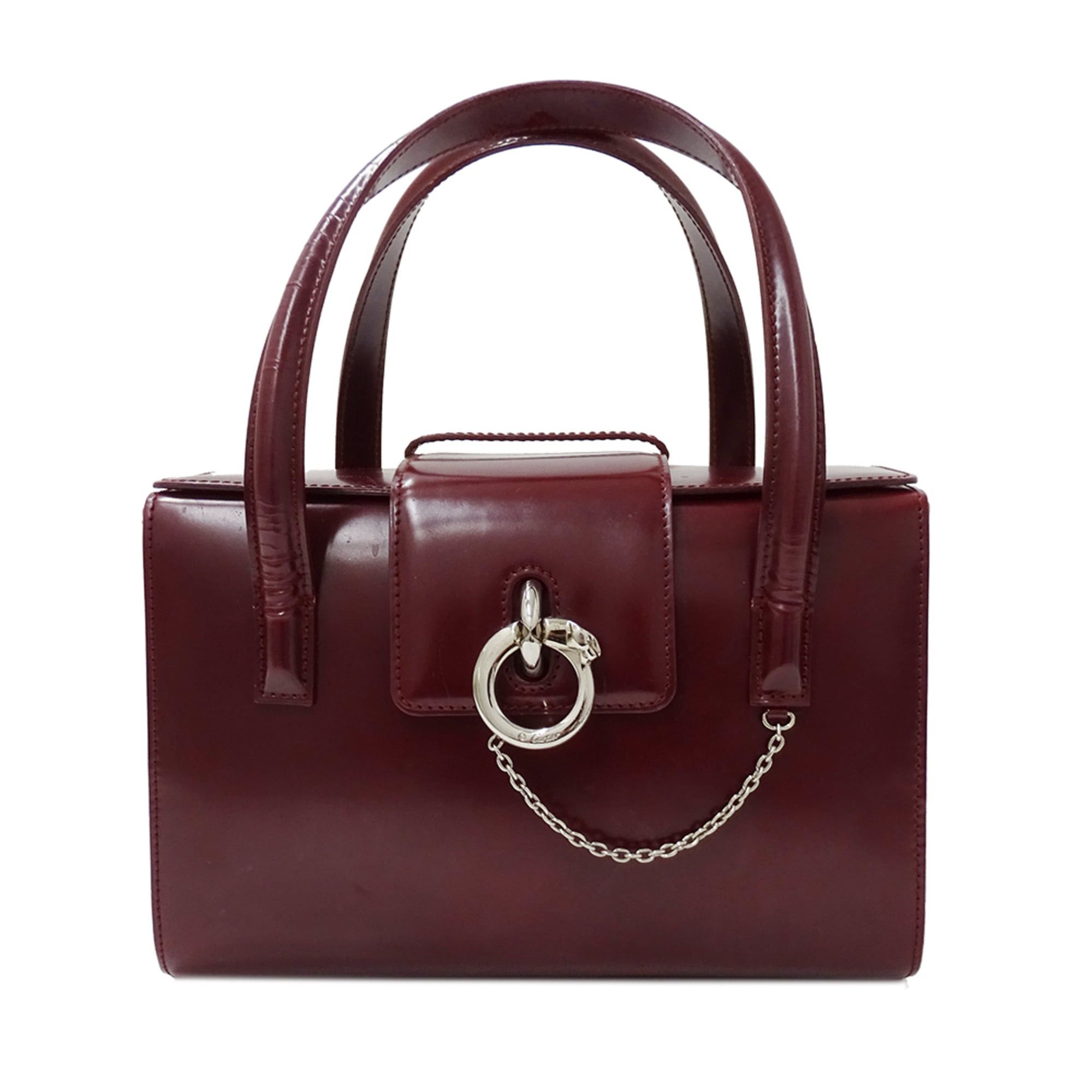 Cartier Cartier handbag for women, brand name, patent leather, Panthère, Bordeaux. Size ONE SIZE - 1 Thumbnail