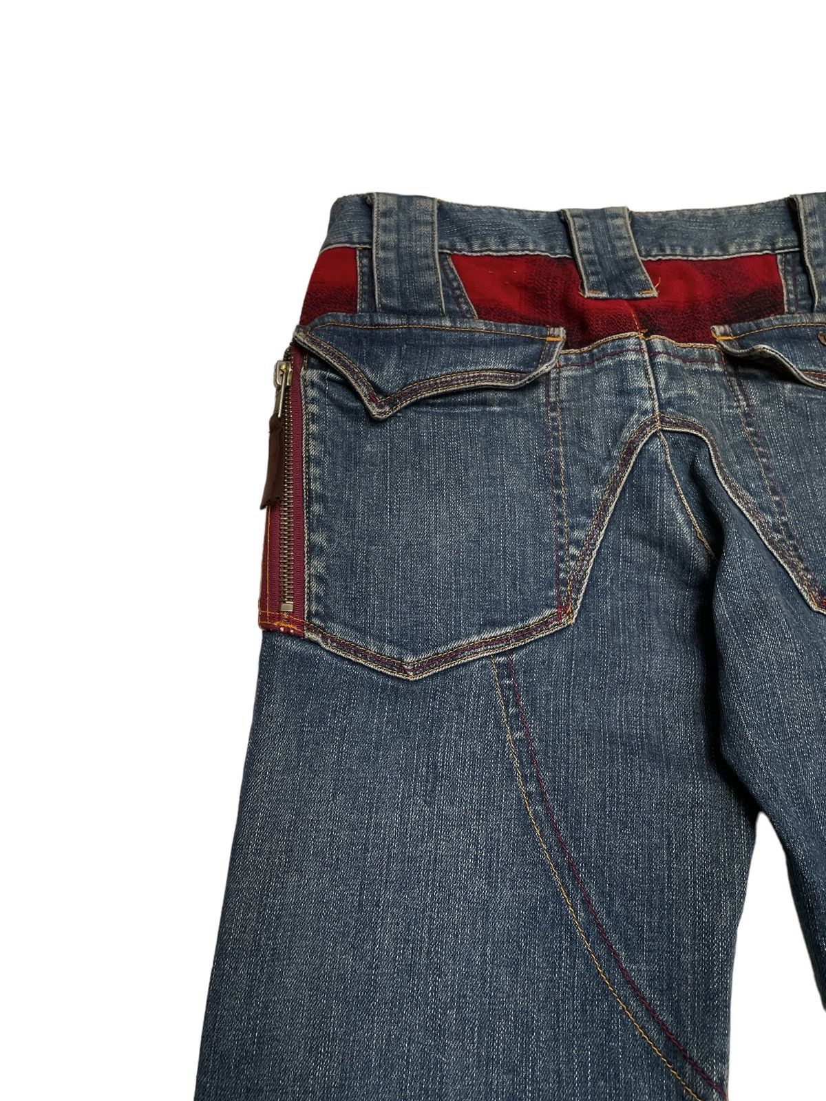 Designer × Japanese Brand Rare Design Vintage Brand Sabotage Zipper Jeans 1990s Size US 29 - 5 Thumbnail