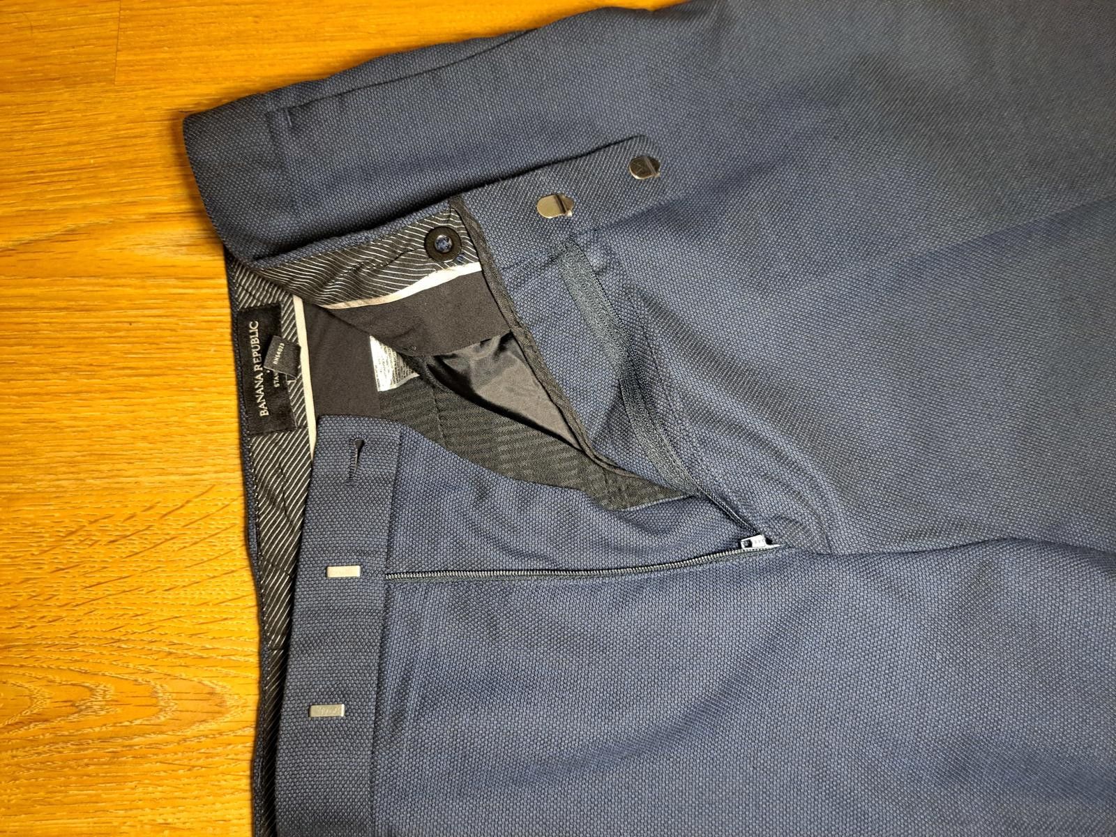 Banana Republic Banana Republic Dress Pants Mens 35x32 Navy Blue Size 42R - 4 Thumbnail