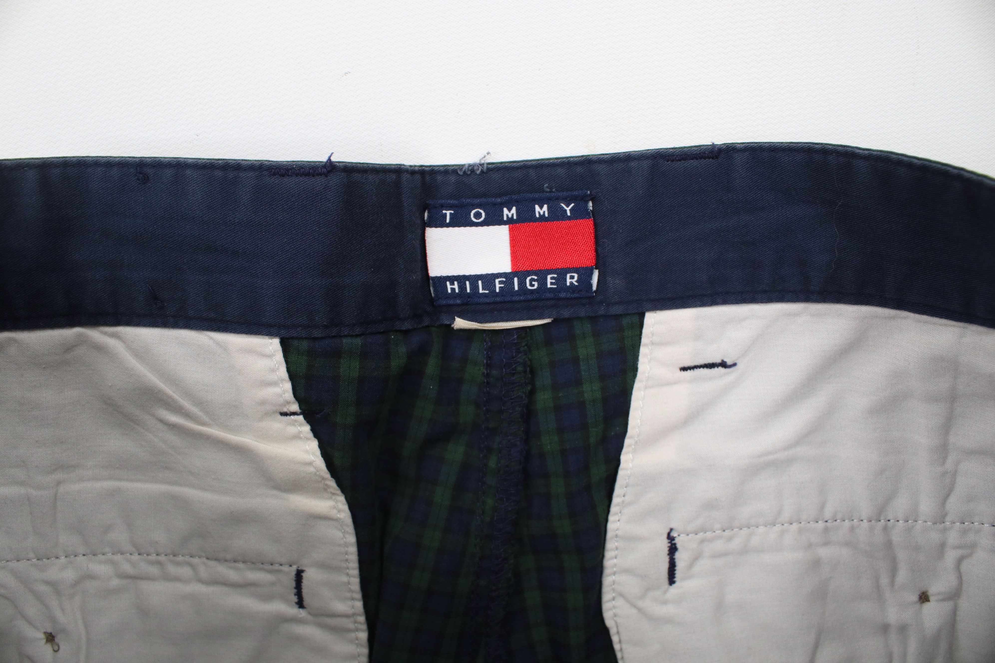 Tommy Hilfiger × Vintage Vintage 90s Tommy Hilfiger Wide Leg Chino Pants Plaid Size US 30 / EU 46 - 7 Thumbnail
