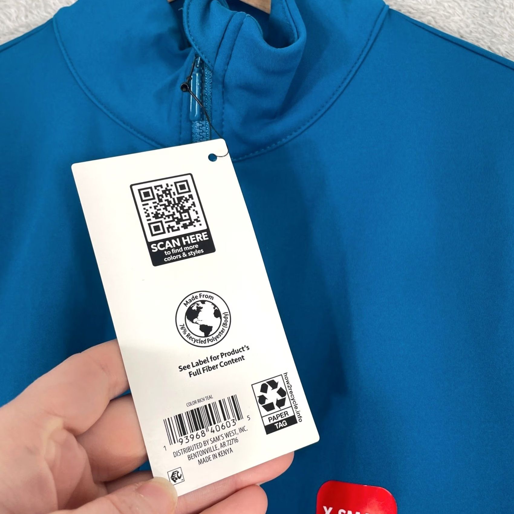 Altea Member's Mark Jacket Womens XS Teal Full Zip Thumbholes Fleece Lined Size XS / US 0-2 / IT 36-38 - 3 Thumbnail