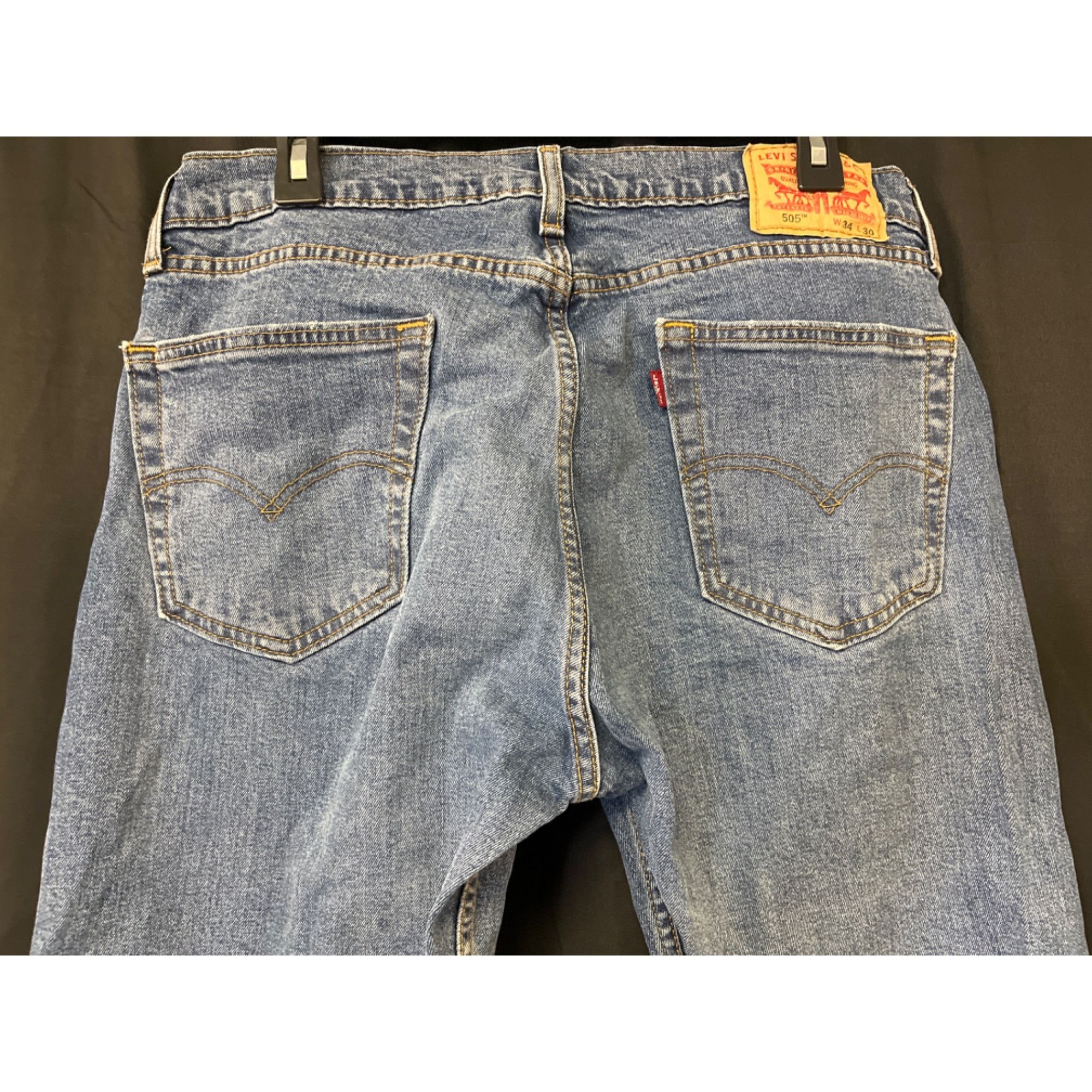 Levi's Levi's 505 Men's Blue Jeans/Straight Leg 34x30 SKU 4063 Size US 34 / EU 50 - 4 Thumbnail